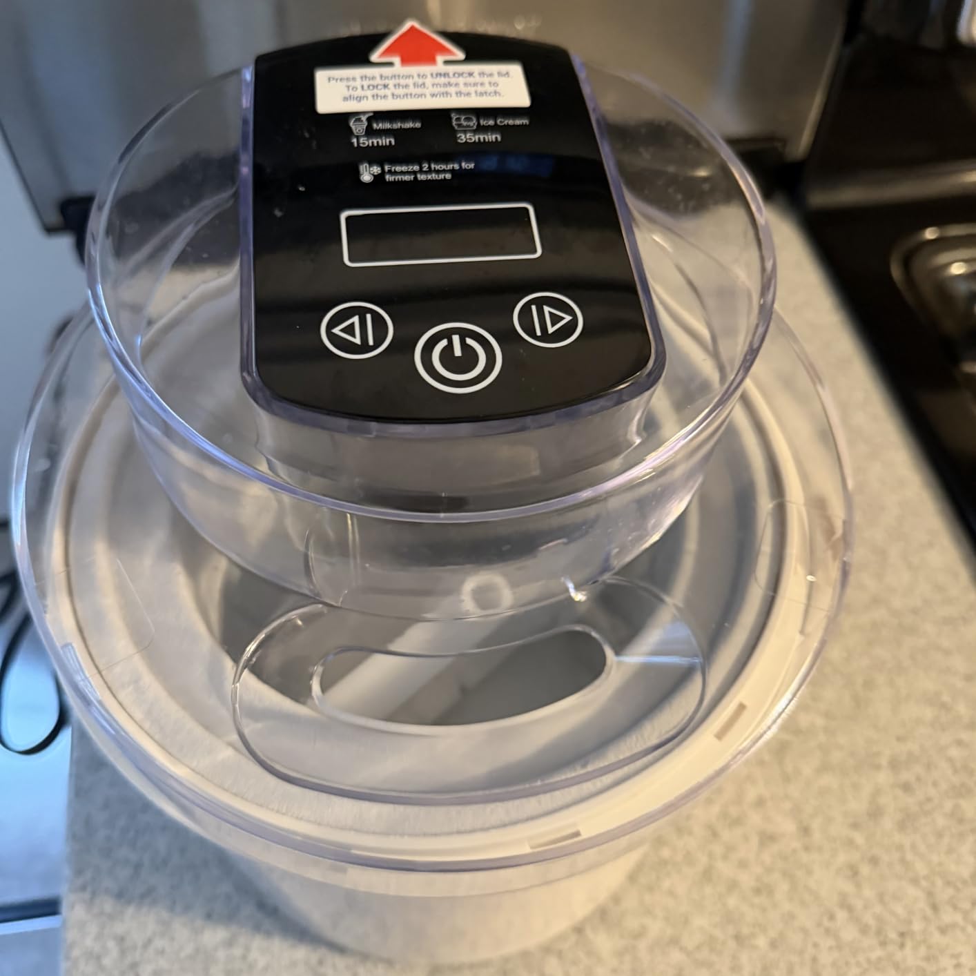 Ice Cream Maker Machine, 2.1QT Double Freezer Bowl, 6-10 Serving Capacity | Ice Cream Maker, Frozen Yogurt Machine & Sorbet Maker, LCD Screen and Timer, Clear View Lid, Easy to Use & Clean customer photo 1