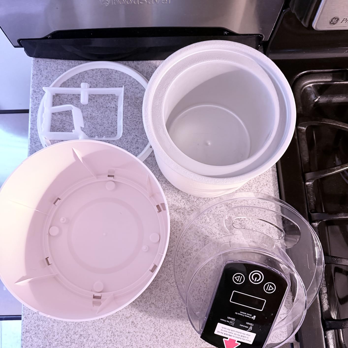 Ice Cream Maker Machine, 2.1QT Double Freezer Bowl, 6-10 Serving Capacity | Ice Cream Maker, Frozen Yogurt Machine & Sorbet Maker, LCD Screen and Timer, Clear View Lid, Easy to Use & Clean customer photo 2