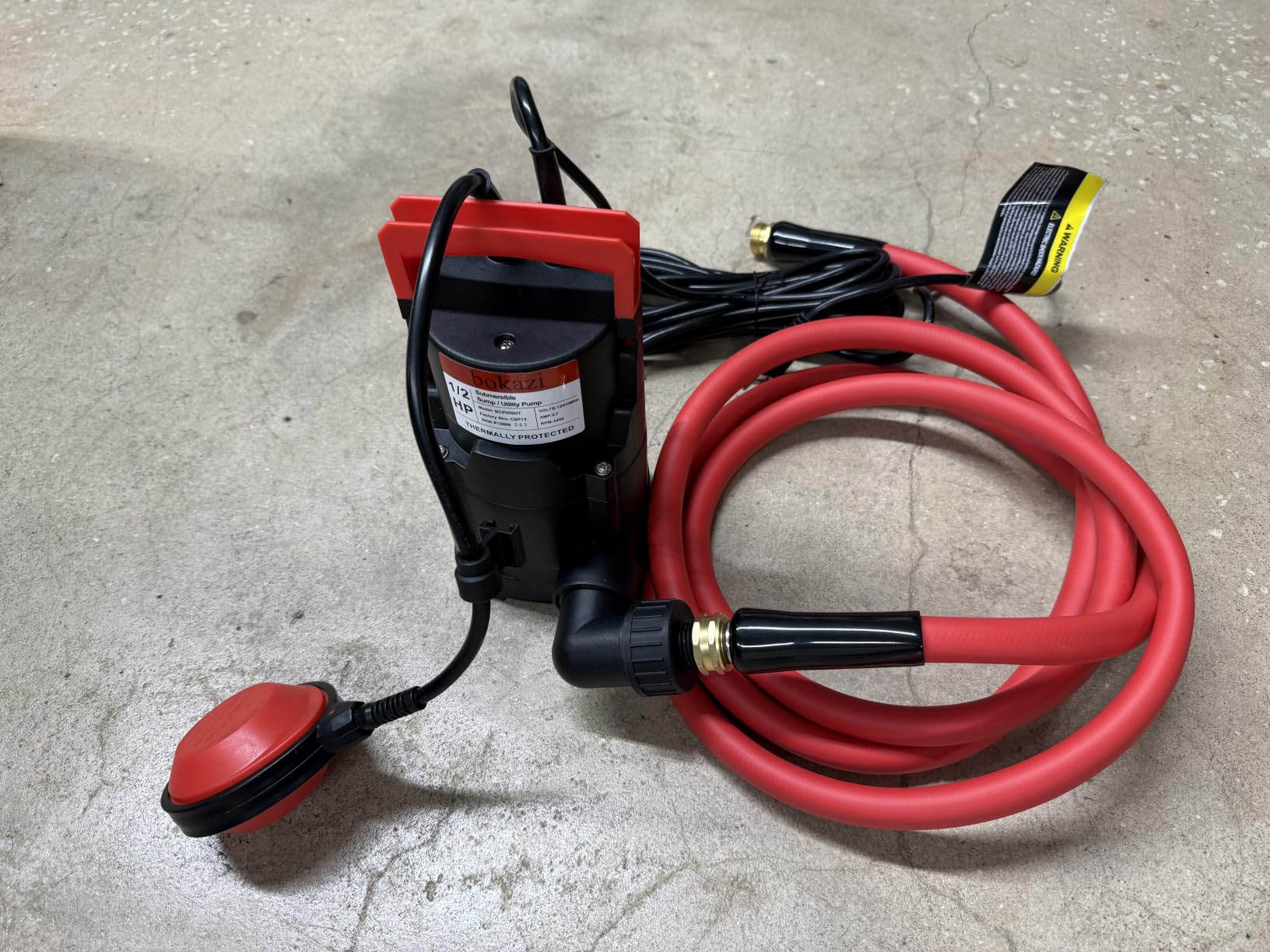 Auto Submersible Sump Pump with, Water Pump With 10-Ft Garden Hose, 1/2 HP | Submersible Pump with 25Ft Cord, Sump Pump With Float Switch And Garden Hose Adapter for Pool, Hot Tub, Basement and Floor customer photo 2