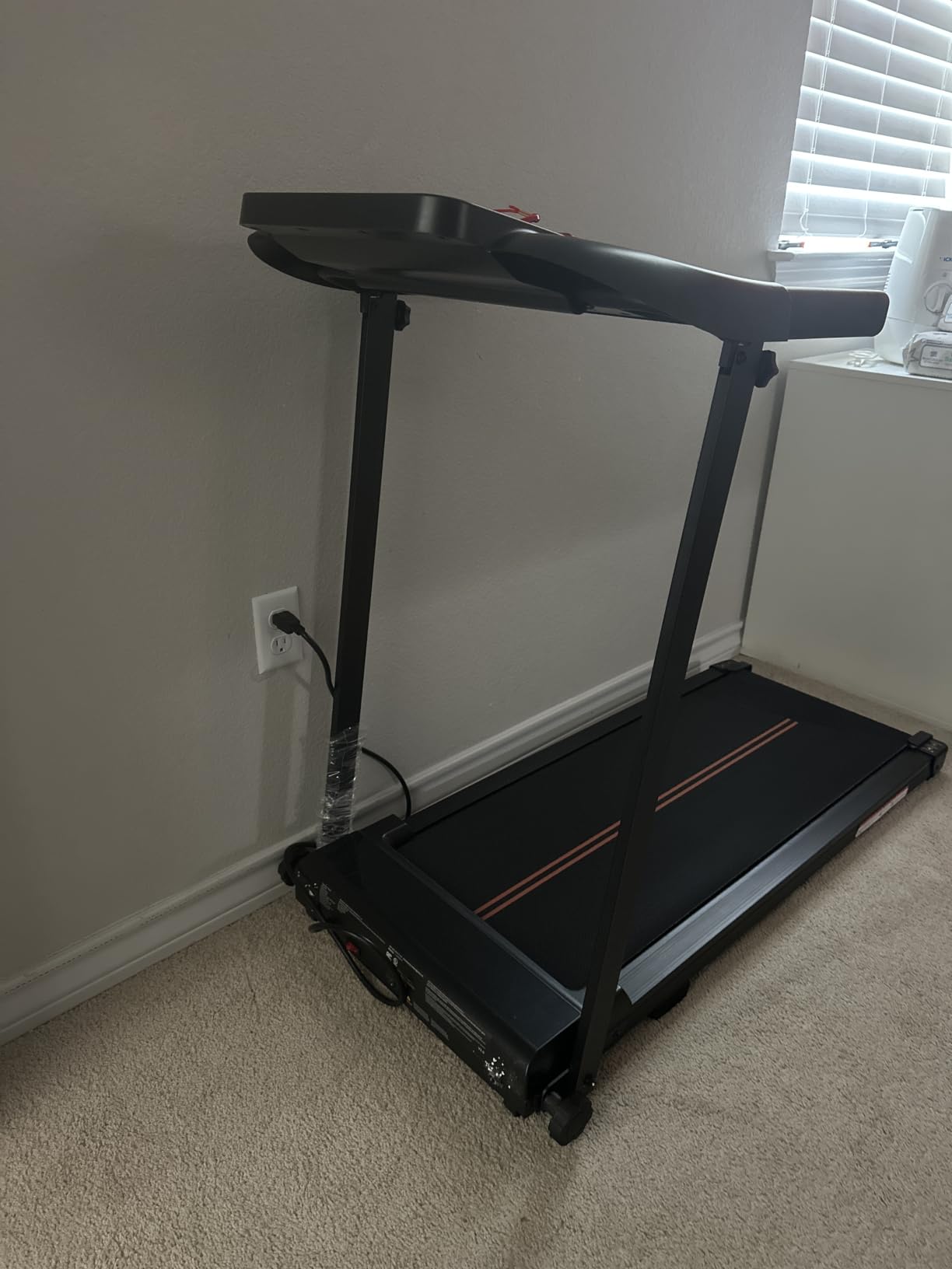 Treadmills for Home Walking Pad - Foldable Treadmill Under Desk with Handle Bar 0.6-6.2 MPH Portable Folding Pads Compact Running Machine Quiet Lightweight | Under Desk, 0.6-6.2 MPH, Portable Folding, Compact Running Machine, Quiet Lightweight customer photo 3