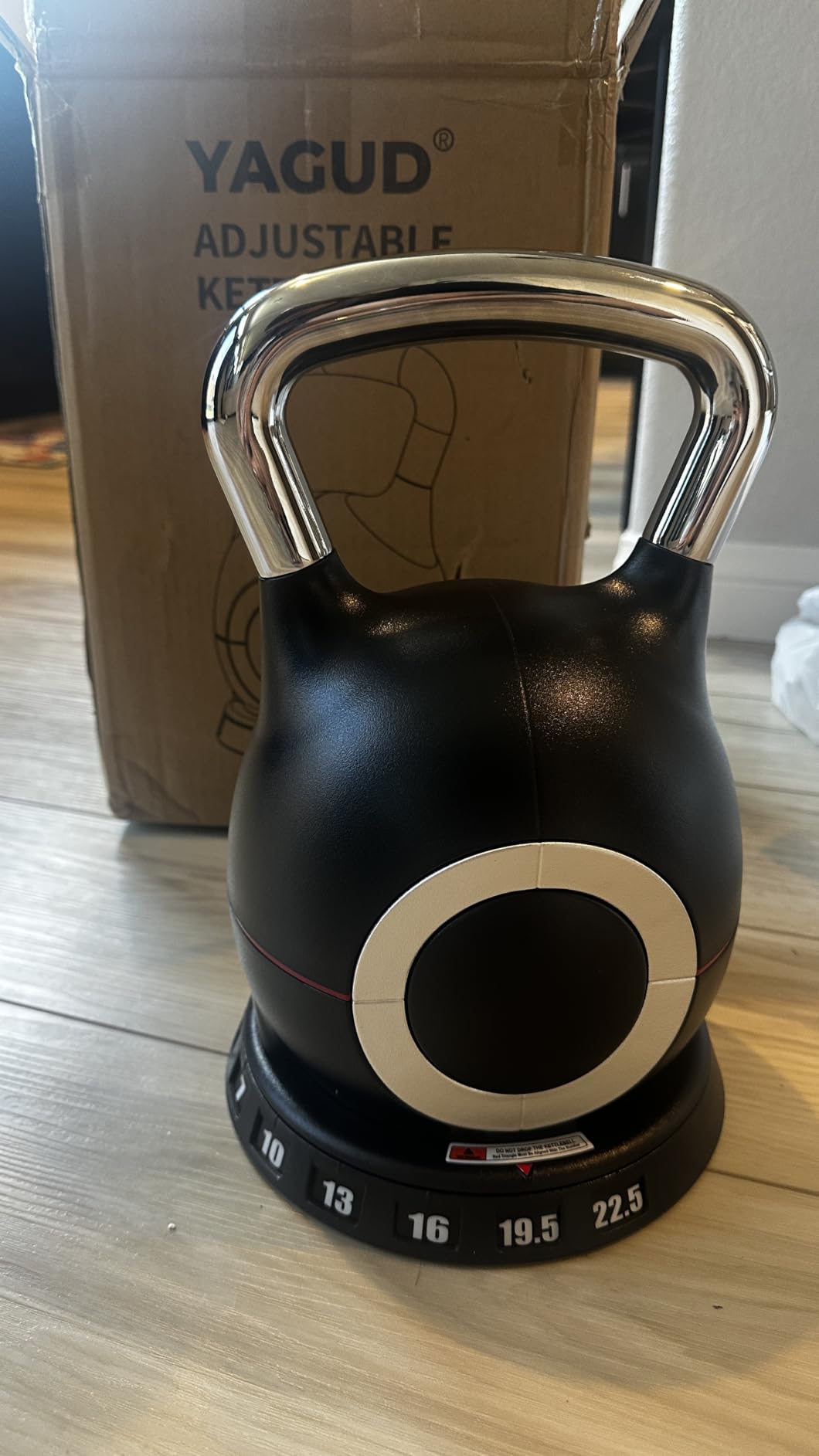 Yagud Adjustable Kettlebell, 22.5lbs/44lbs Kettlebell Set with 7 Levels customer photo 1