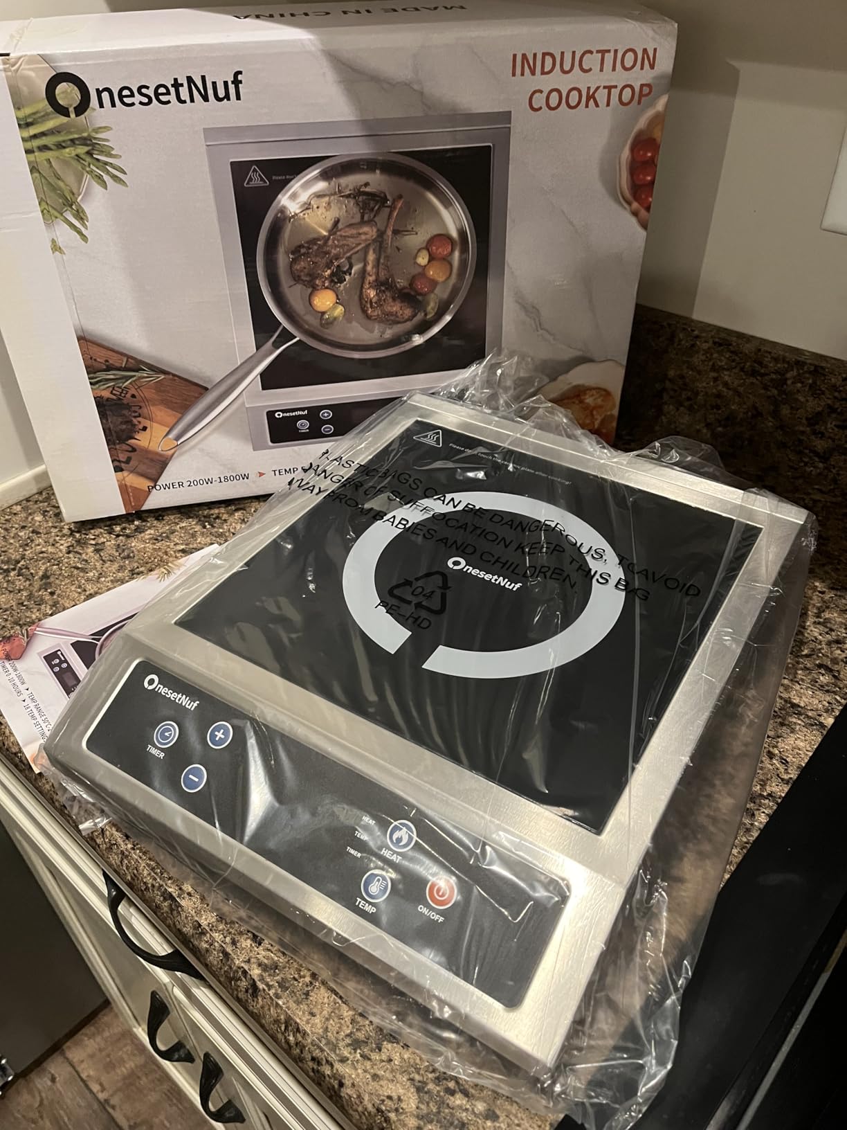 Stainless Steel Induction Cooktop, Professional-Grade Portable Burner 1800W | Precise Temperature Control, 10-Hour Timer, Powerful Countertop Hot Plate for Home, Camping & RV customer photo 1
