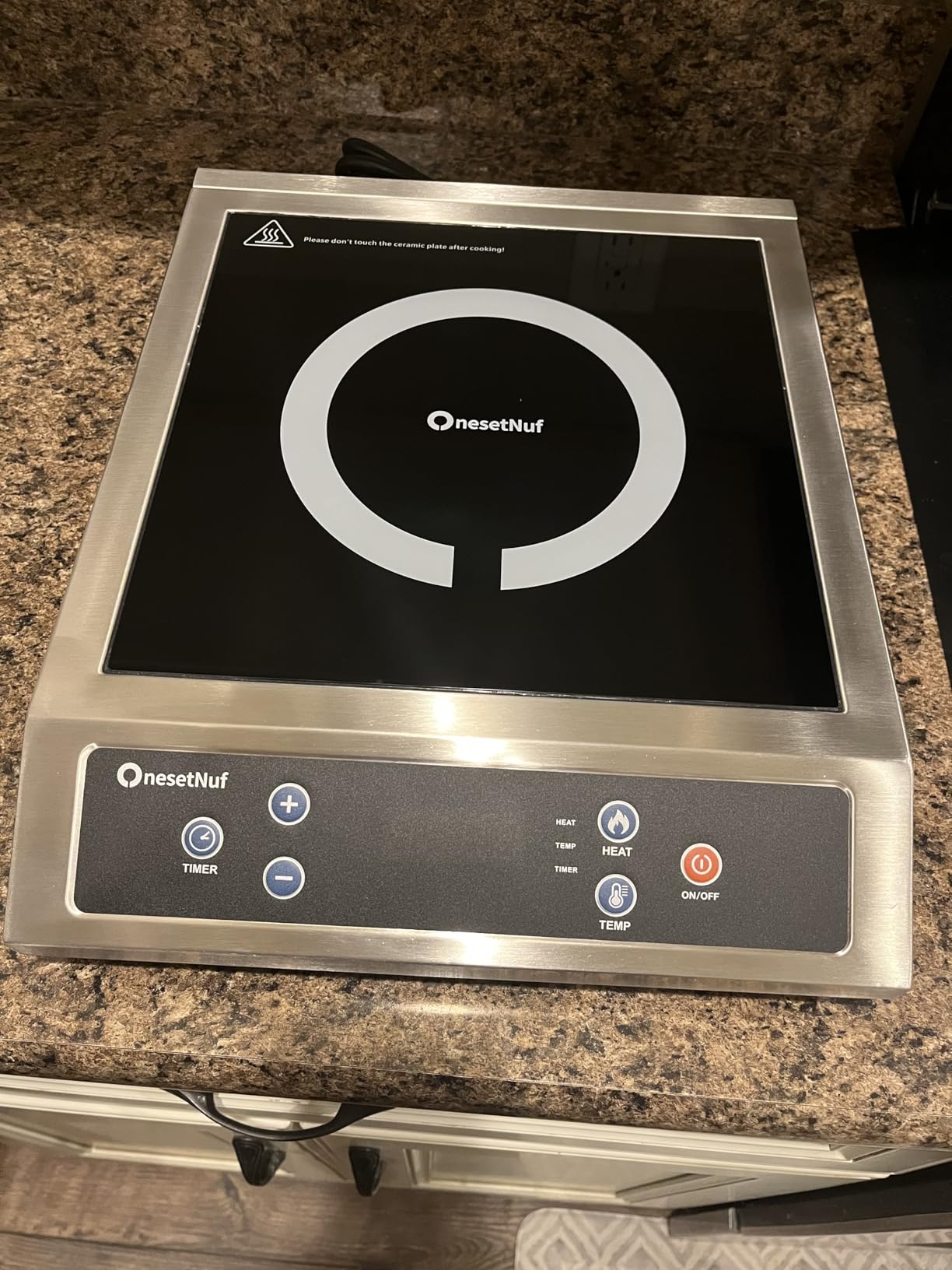 Stainless Steel Induction Cooktop, Professional-Grade Portable Burner 1800W | Precise Temperature Control, 10-Hour Timer, Powerful Countertop Hot Plate for Home, Camping & RV customer photo 2