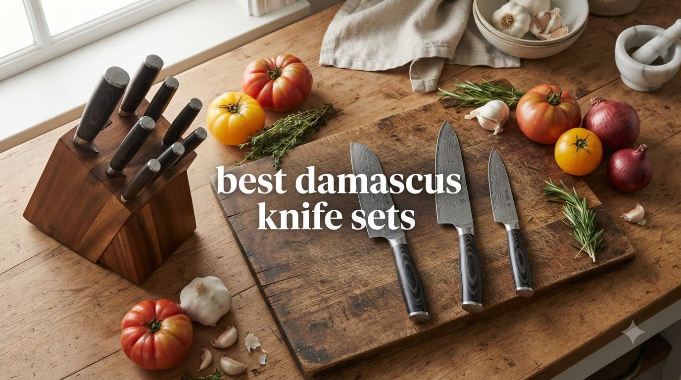 best damascus knife sets