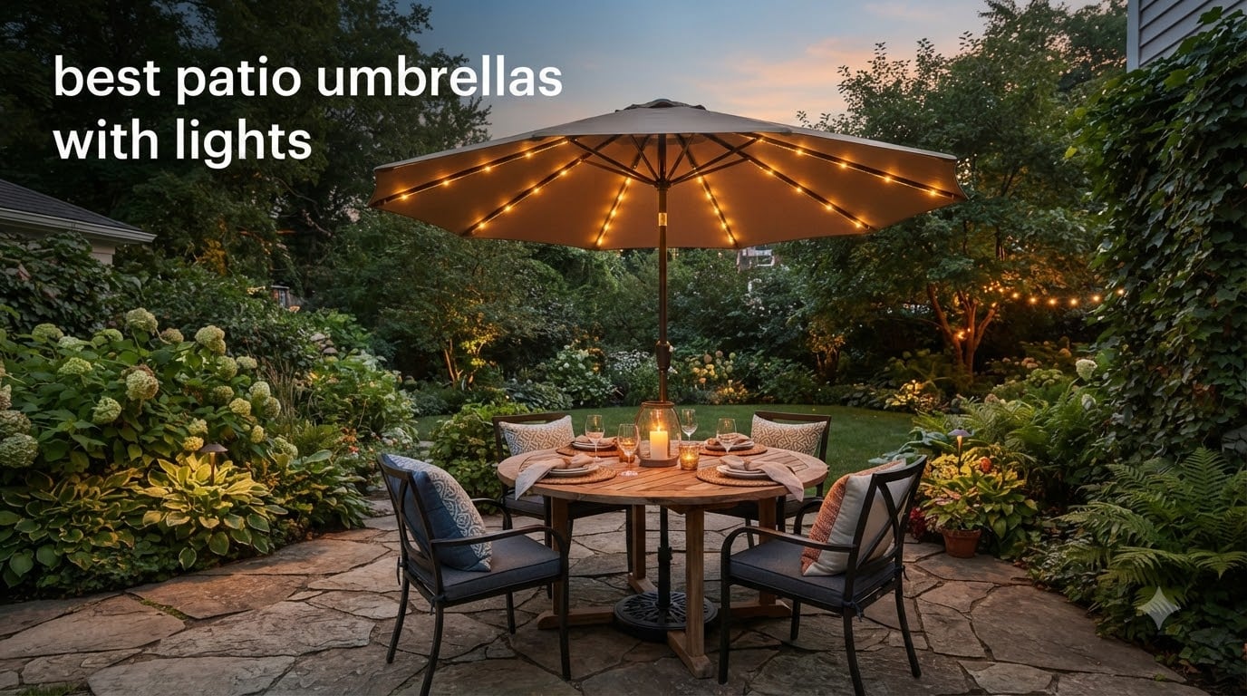 best patio umbrellas with lights