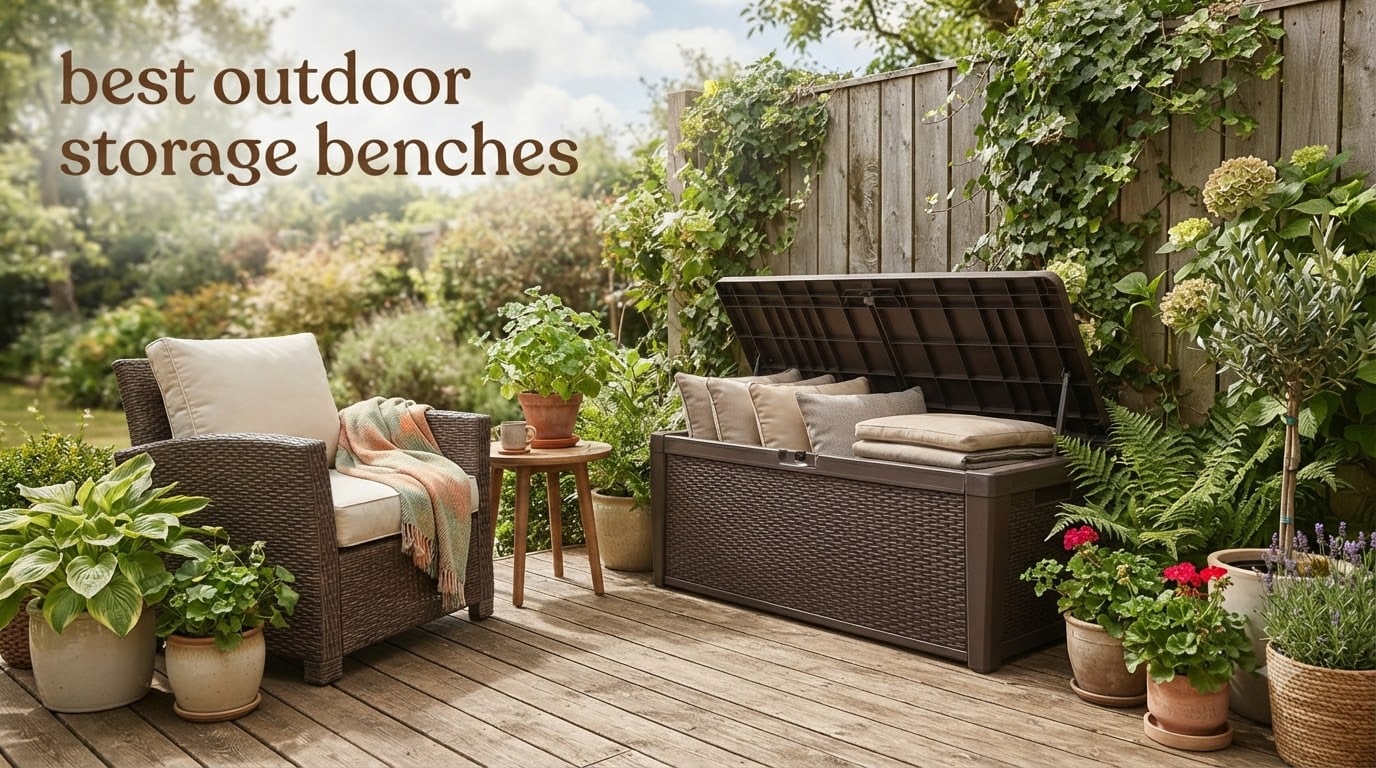 best outdoor storage benches