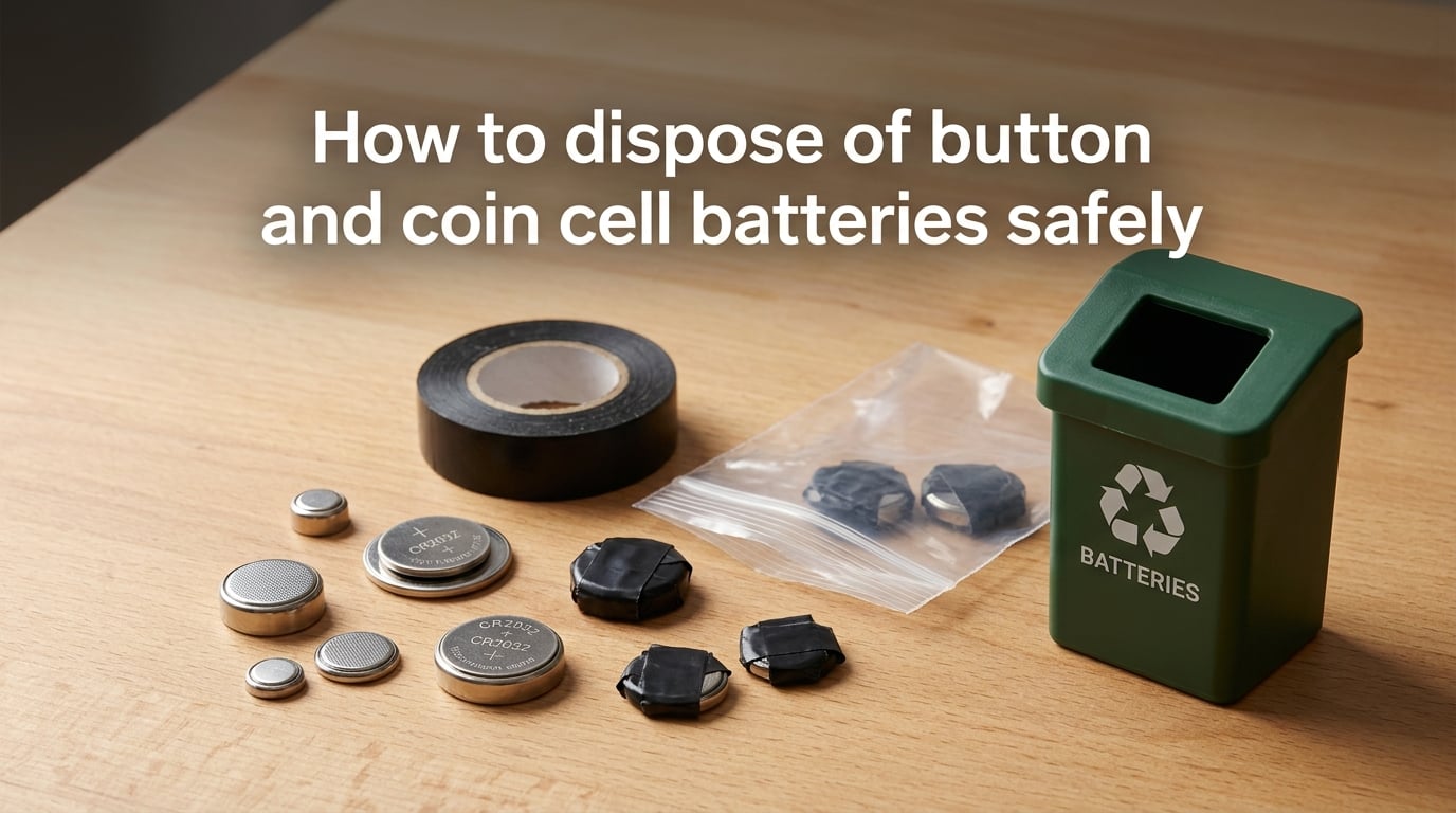 How to dispose of button and coin cell batteries safely