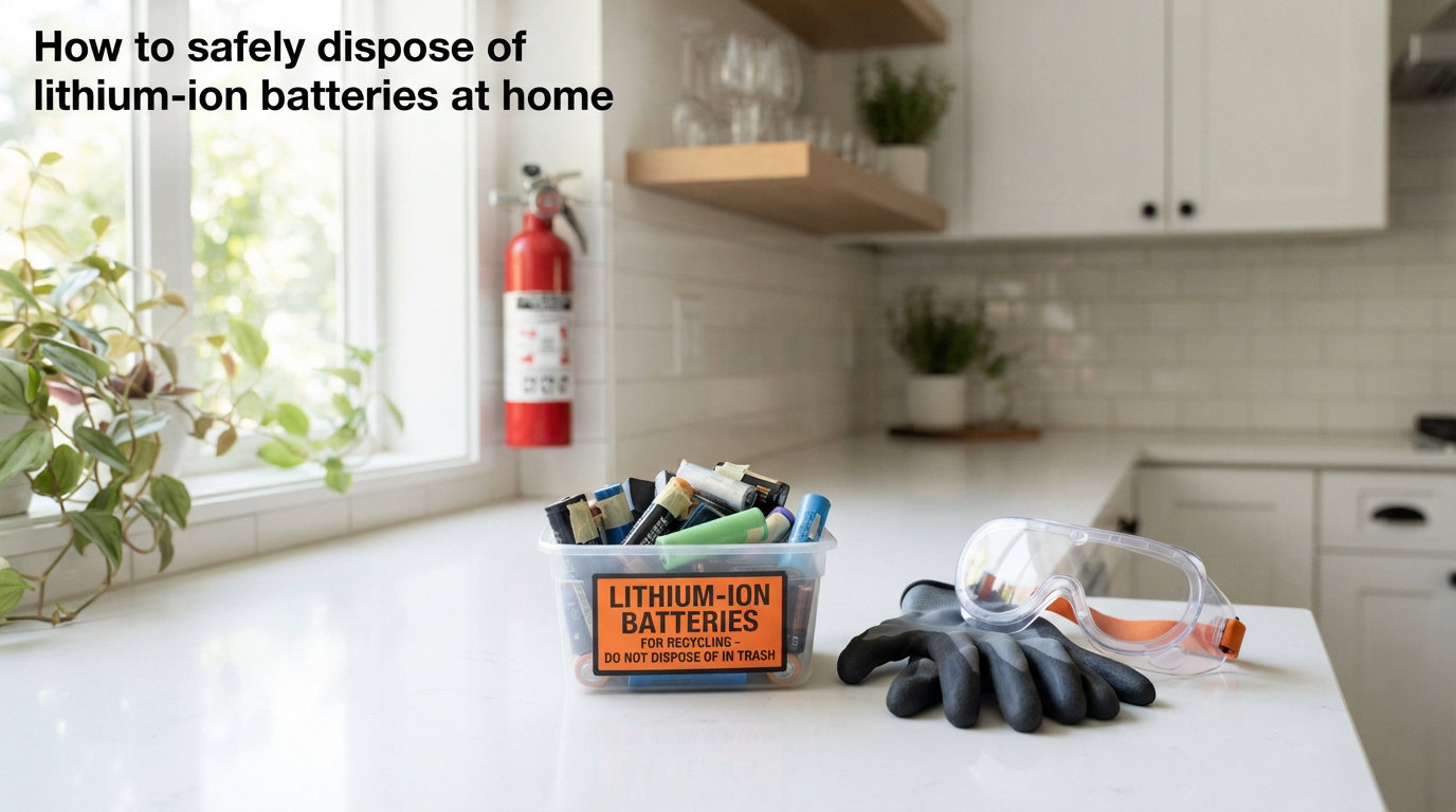 How to safely dispose of lithium-ion batteries at home