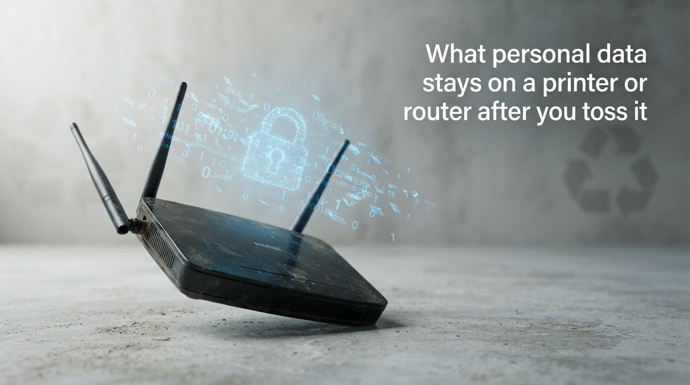What personal data stays on a printer or router after you toss it