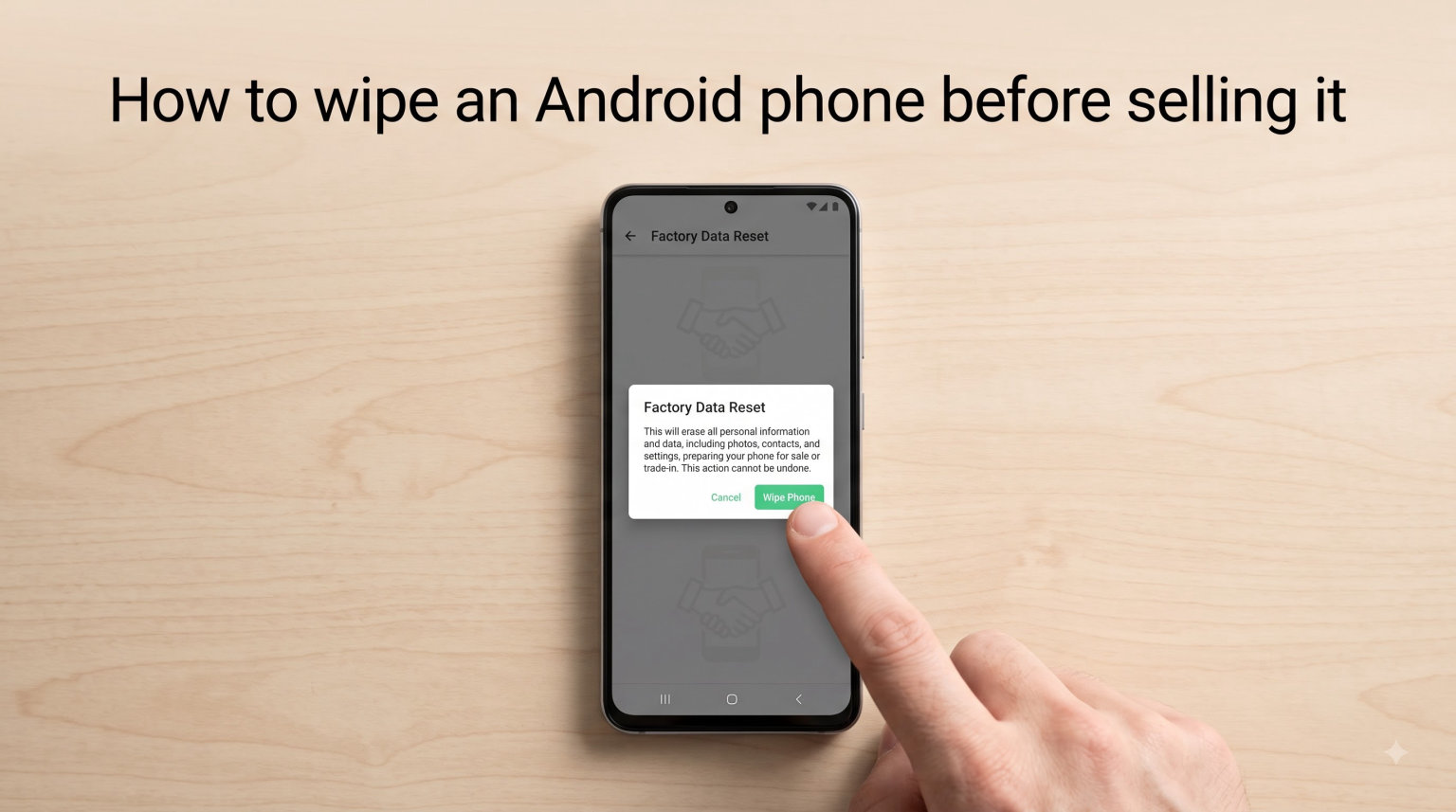 How to wipe an Android phone before selling it