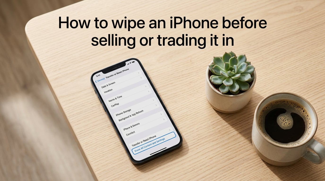 How to wipe an iPhone before selling or trading it in