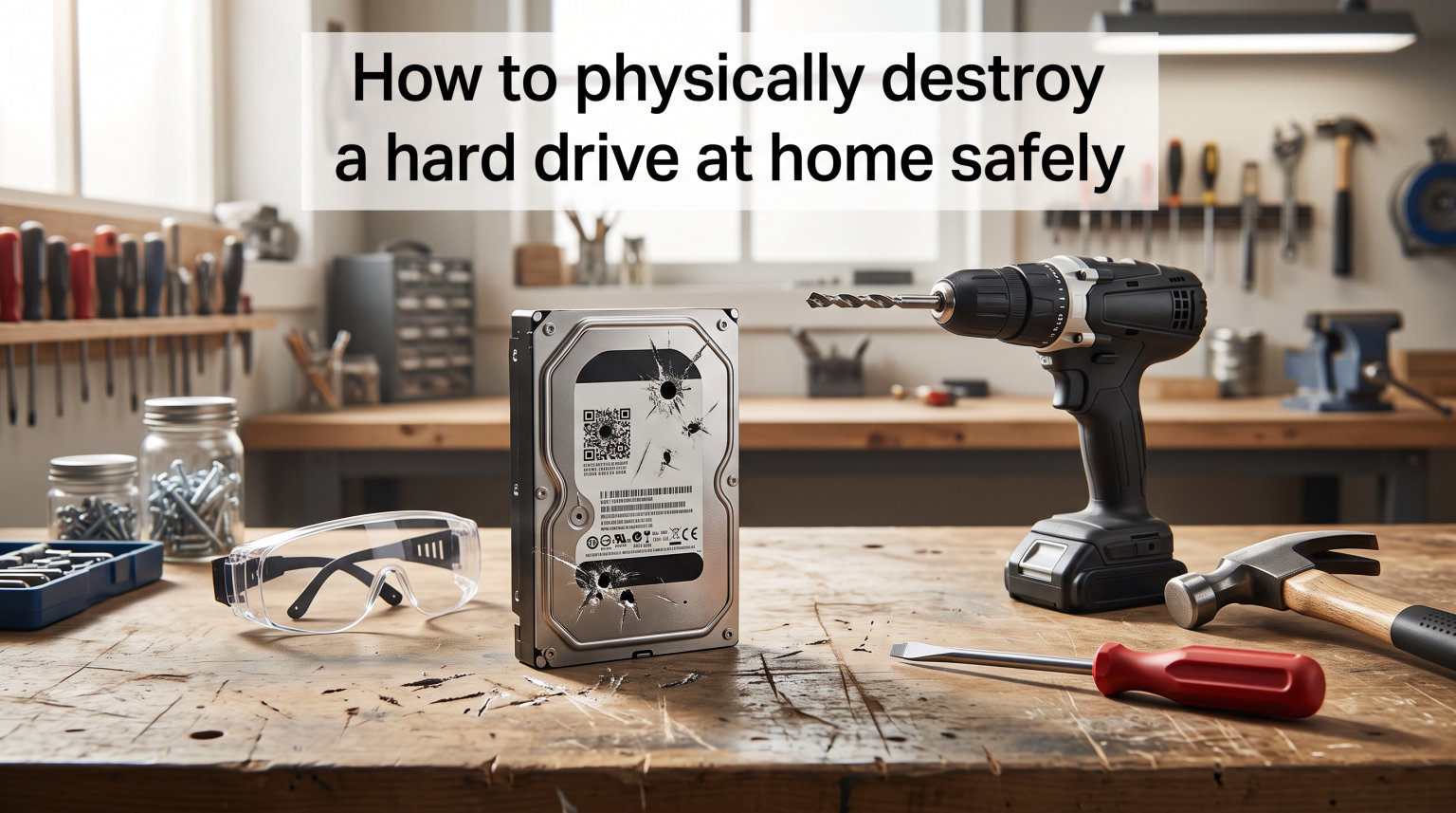 How to physically destroy a hard drive at home safely