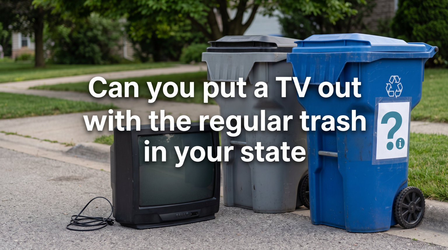 Can you put a TV out with the regular trash in your state