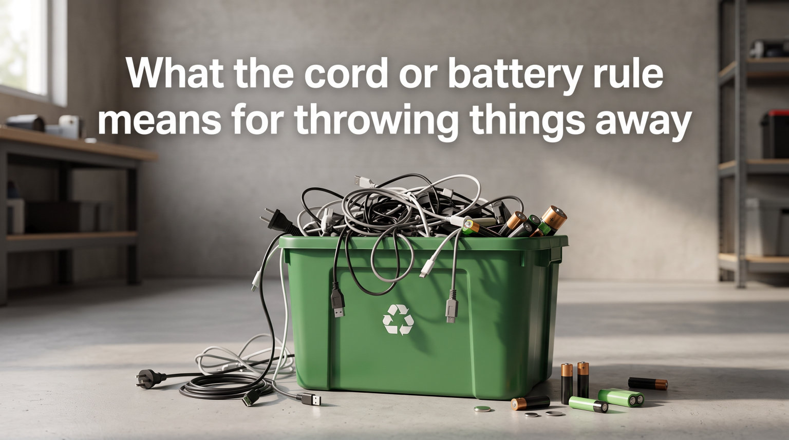 What the cord or battery rule means for throwing things away