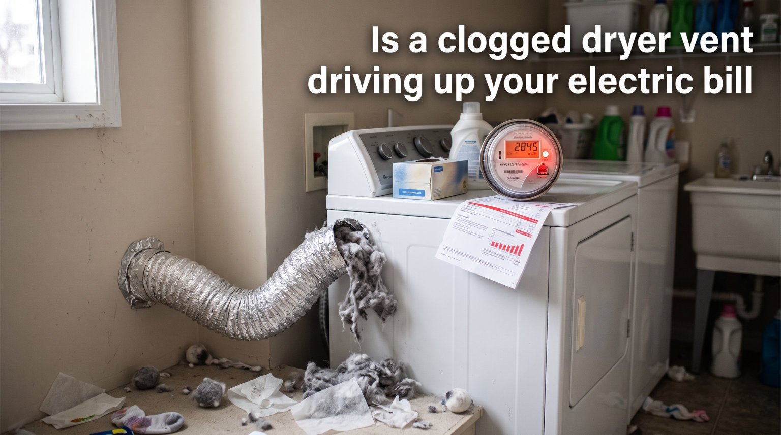 Is a clogged dryer vent driving up your electric bill