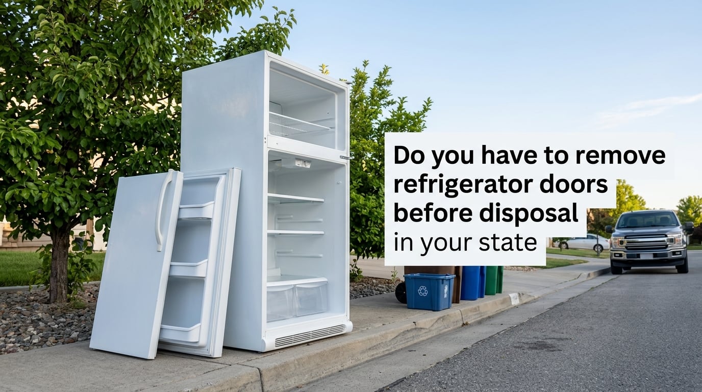 Do you have to remove refrigerator doors before disposal in your state
