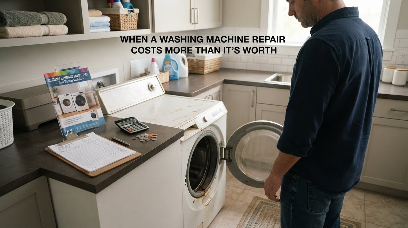 When a washing machine repair costs more than it's worth