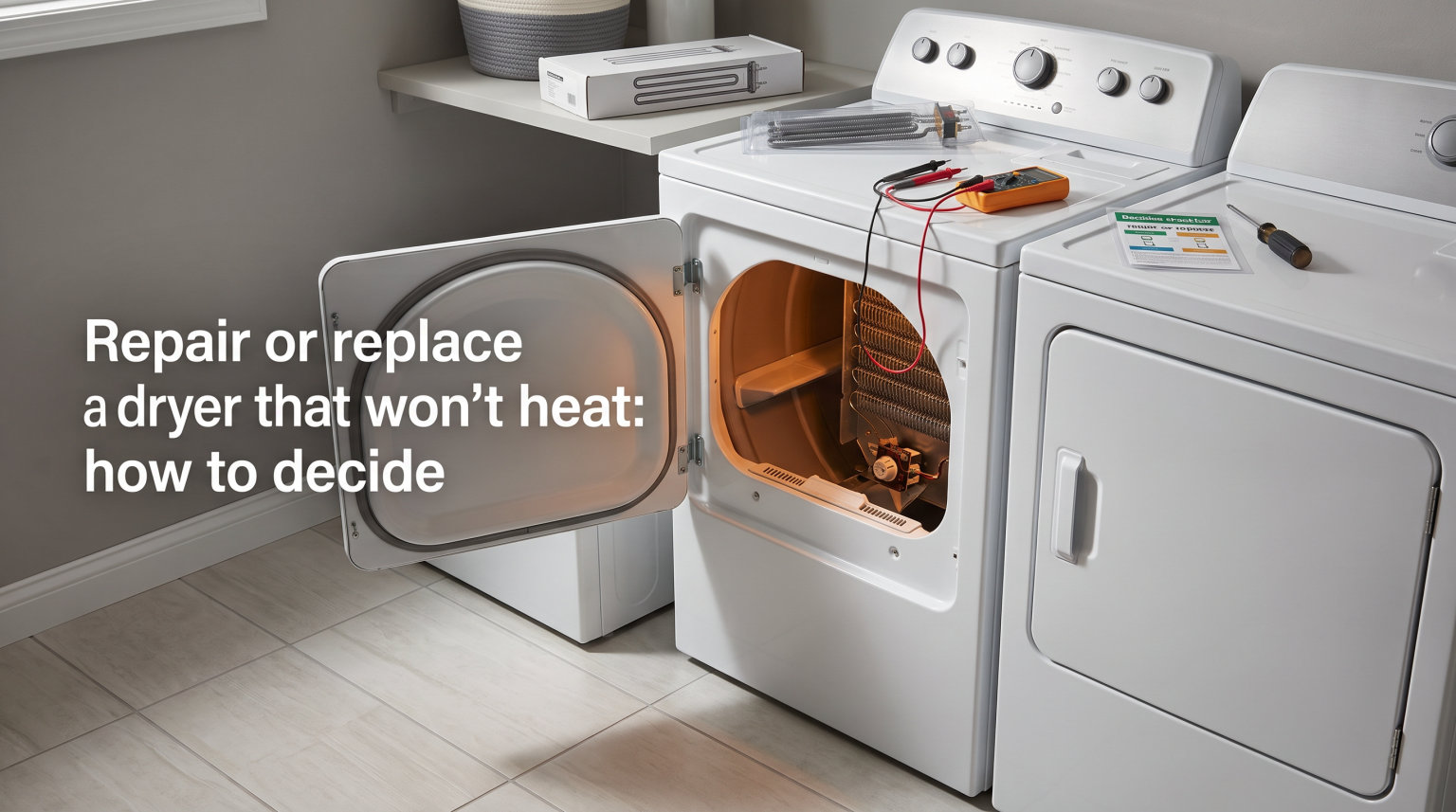 Repair or replace a dryer that won't heat: how to decide