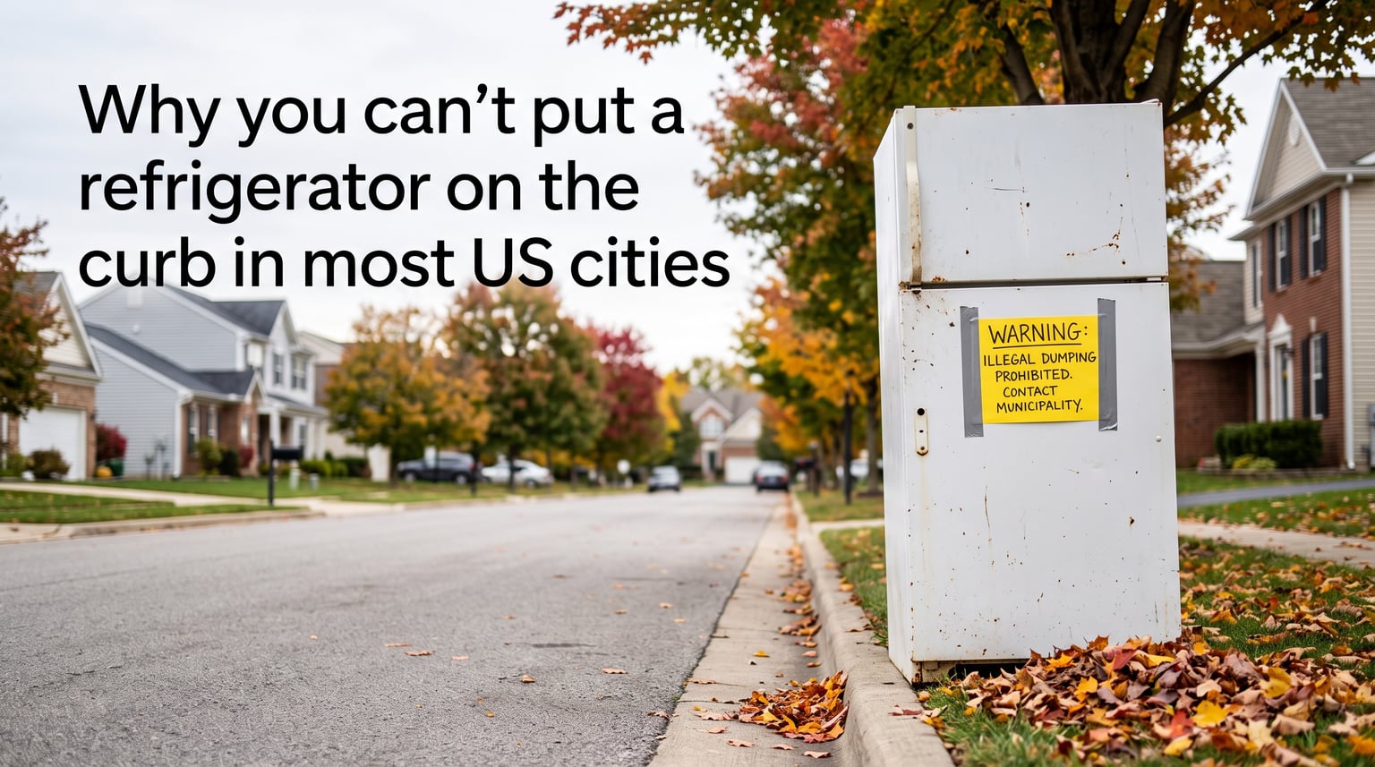 Why you can't put a refrigerator on the curb in most US cities