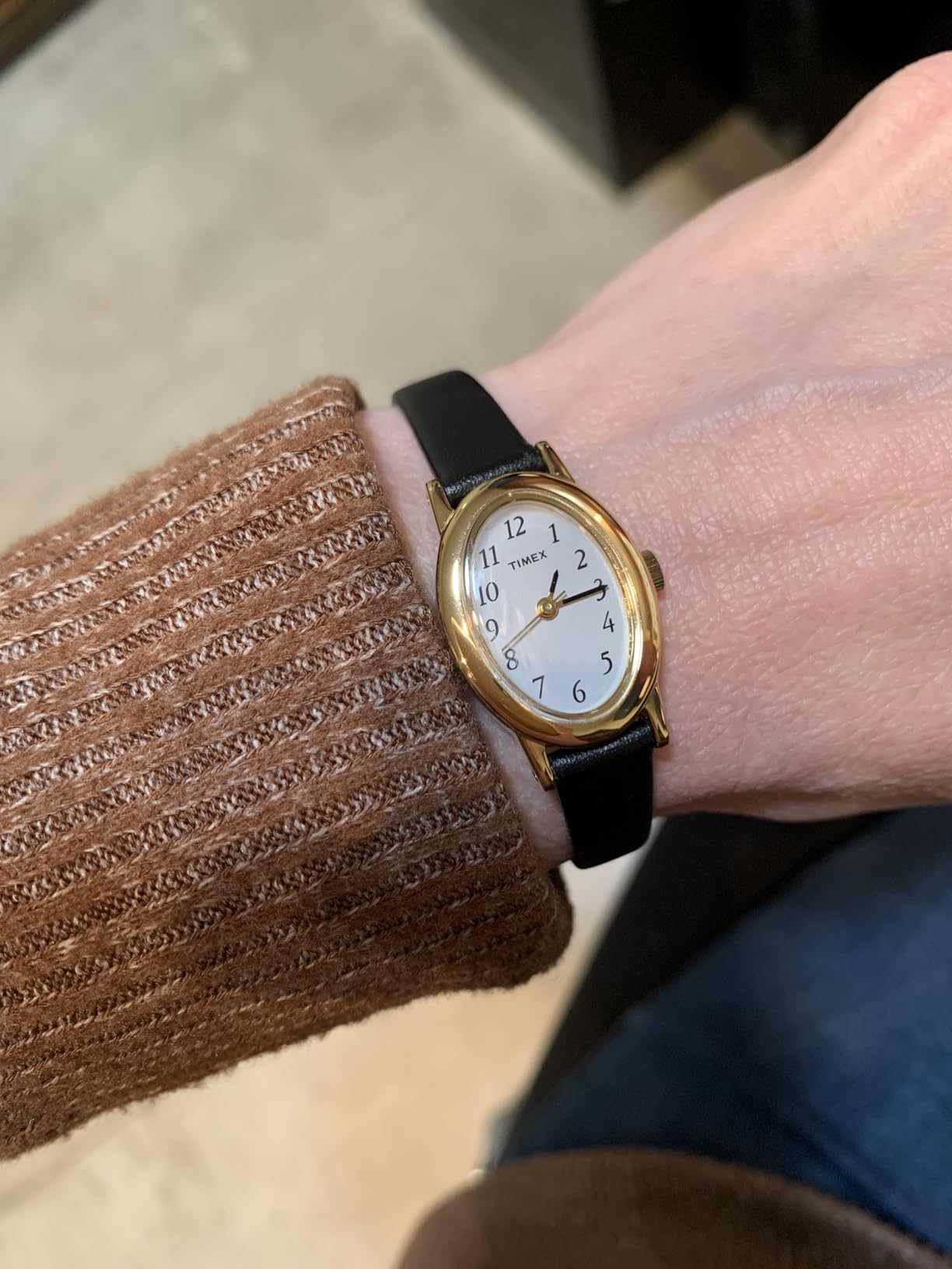 Timex Women's Cavatina Watch - TPearl Dial Gold-Tone Case customer photo 1