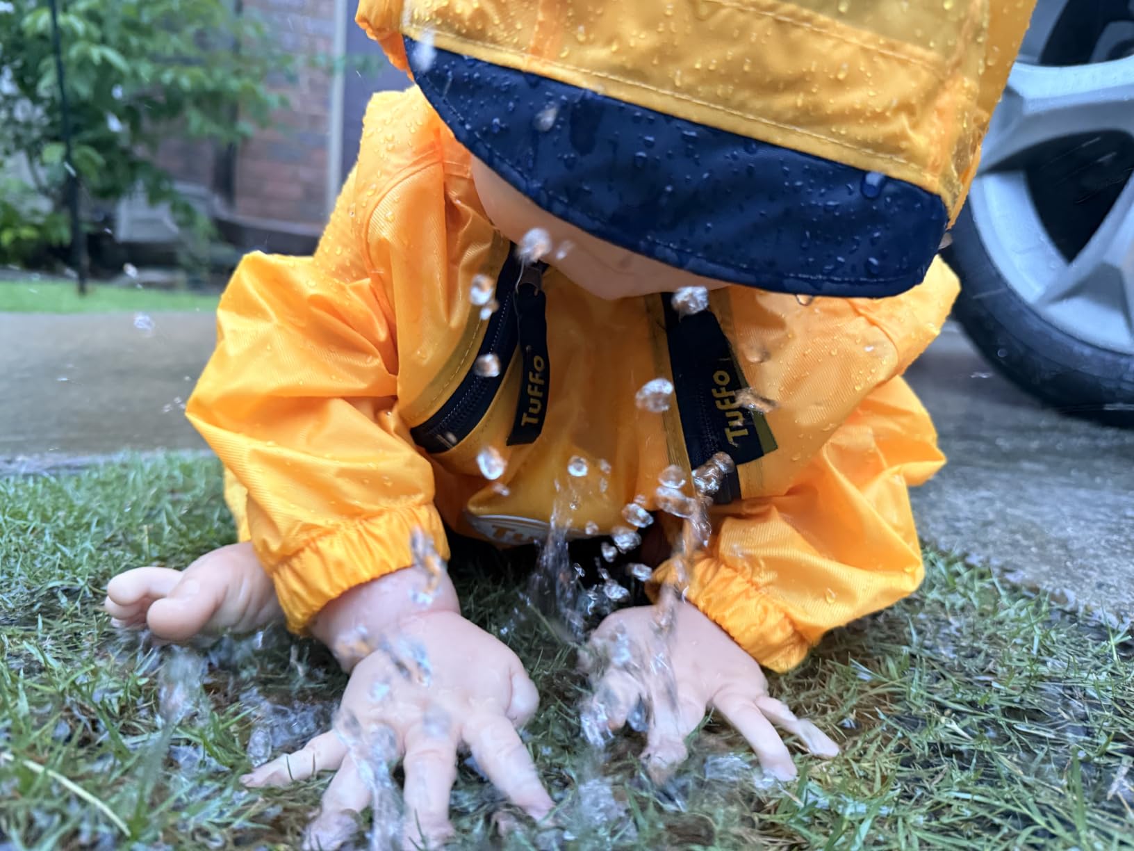 Tuffo Muddy Buddy Kids Waterproof Rain Suit One-Piece Coverall, Dual Zippers, Sealed Seams, Reinforced Knees – Boys & Girls customer photo 1