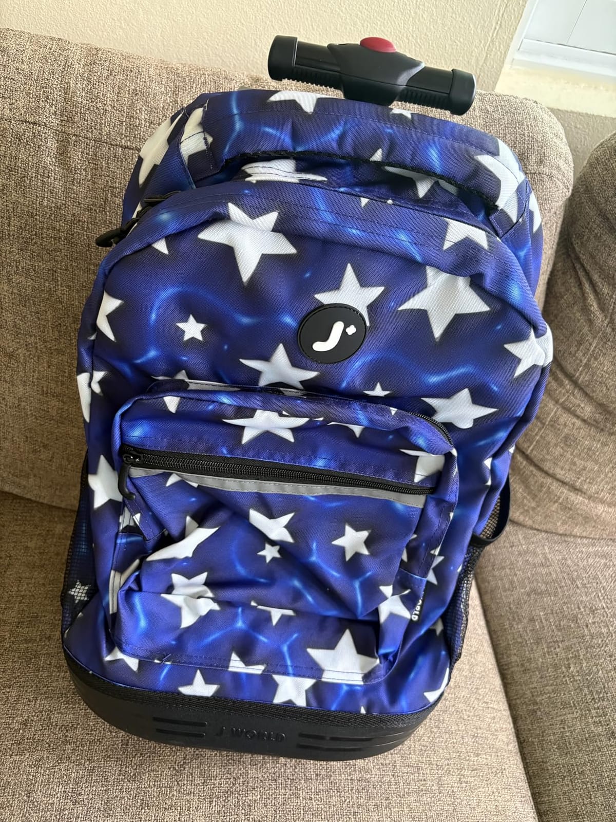 J World New York Sunrise Rolling Backpack, Black, One Size customer photo 1