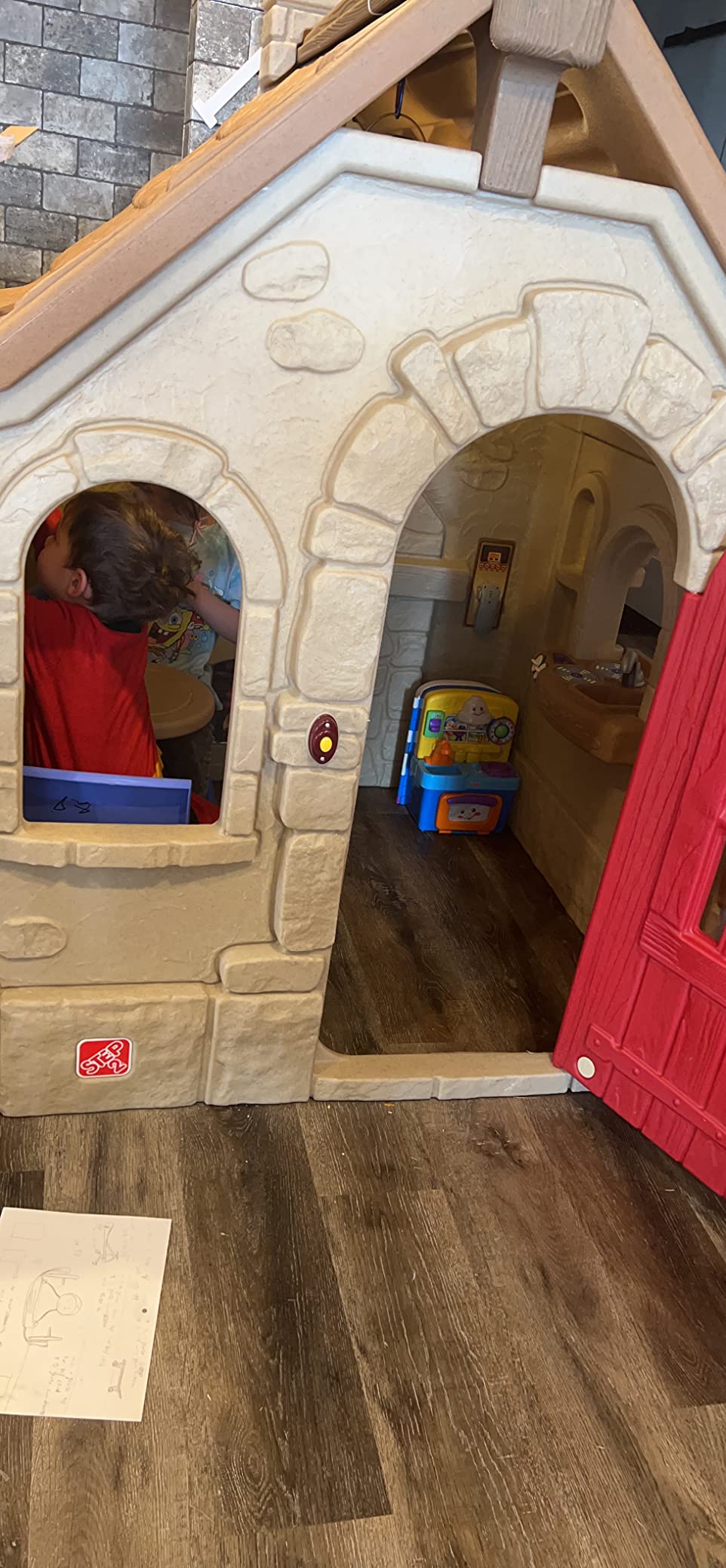 Step2 Naturally Playful Storybook Cottage Kids Playhouse, Indoor/Outdoor Playset, Interactive Play with Sounds, Made of Durable Plastic, For Toddlers 1.5+ Years Old customer photo 1