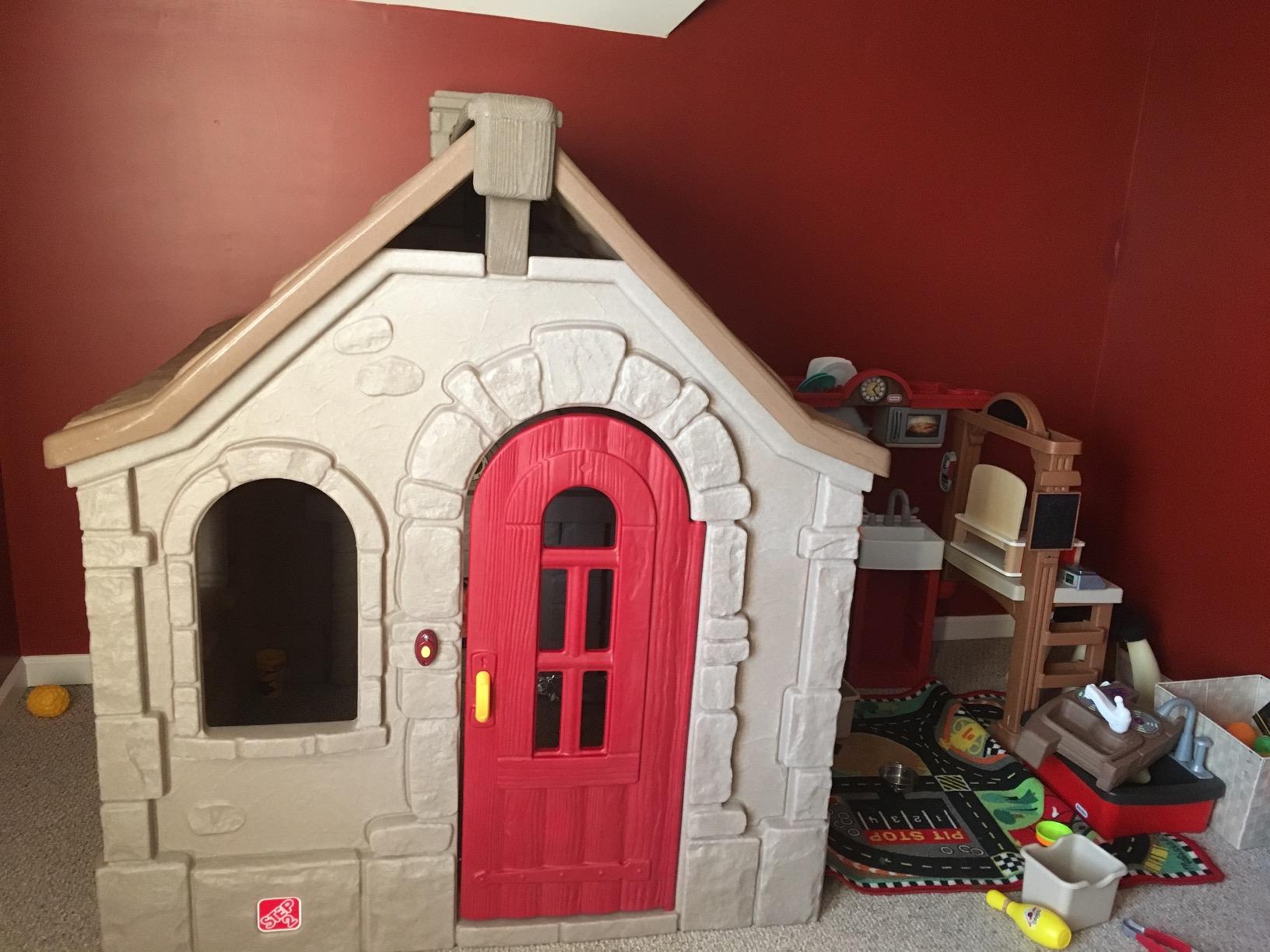 Step2 Naturally Playful Storybook Cottage Kids Playhouse, Indoor/Outdoor Playset, Interactive Play with Sounds, Made of Durable Plastic, For Toddlers 1.5+ Years Old customer photo 2