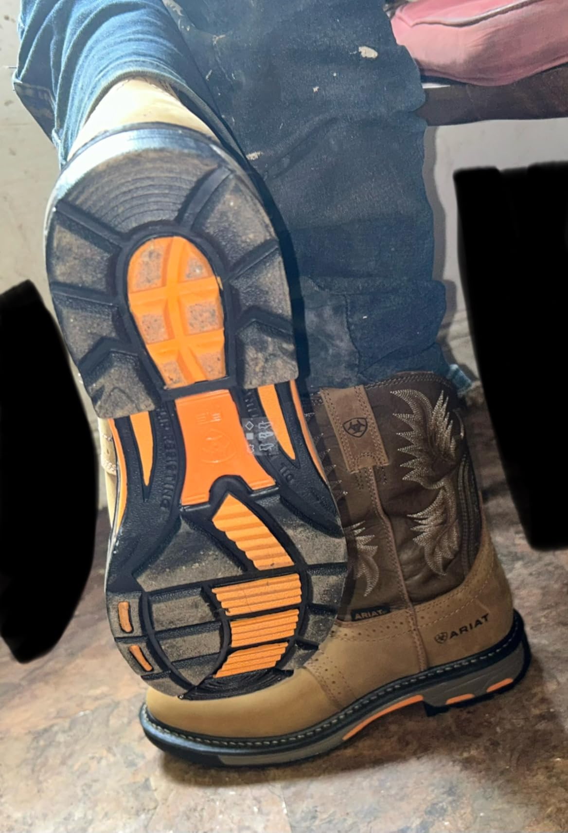 Ariat Men's Groundbreaker Wide Square Toe Waterproof Work Boot customer photo 1
