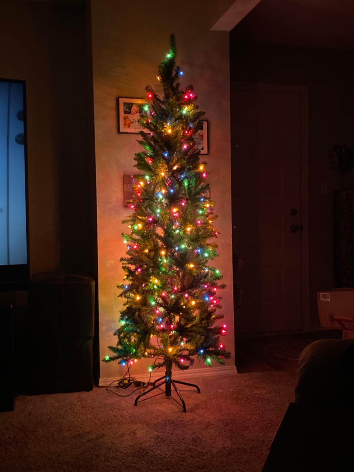 National Tree Company 6.5ft Pre-Lit Kingswood Fir Slim Christmas Tree customer photo 1