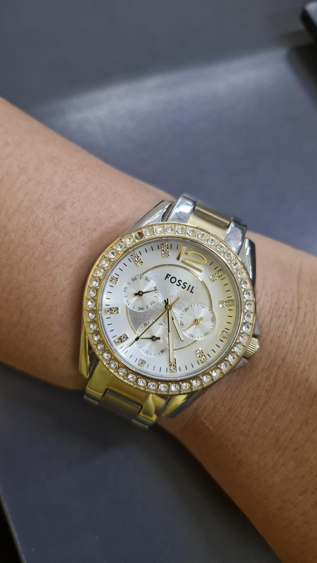 Fossil Women's Watch, Riley Quartz Stainless Steel Multifunction Watch for Women customer photo 2