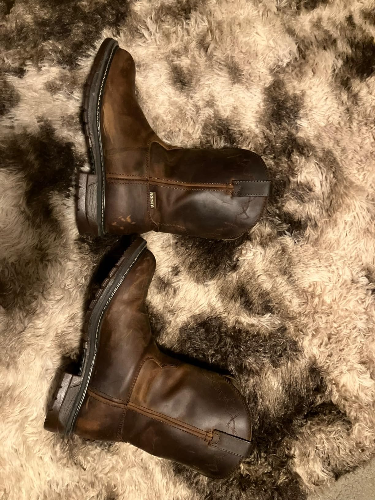 ROCKY Men's Original Ride Branson Saddle Roper Waterproof Western Boot customer photo 2