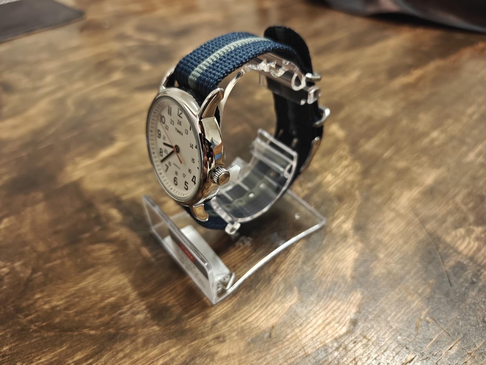 Timex Weekender 38mm Unisex Analog Watch | INDIGLO Backlight | Adjustable Durable Nylon Fabric Slip Through Strap | 24 Hour Time customer photo 1