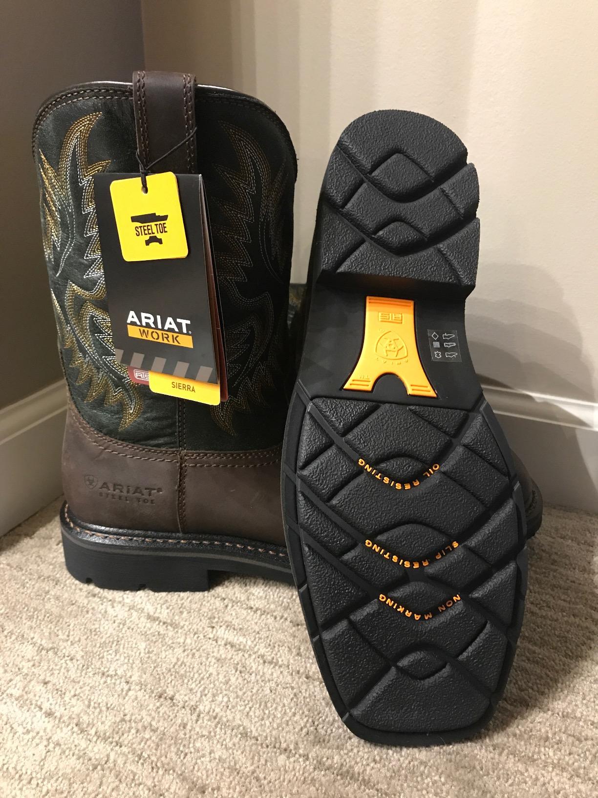 Ariat Men’s Sierra Wide Square Toe Steel Toe Work Boot customer photo 2