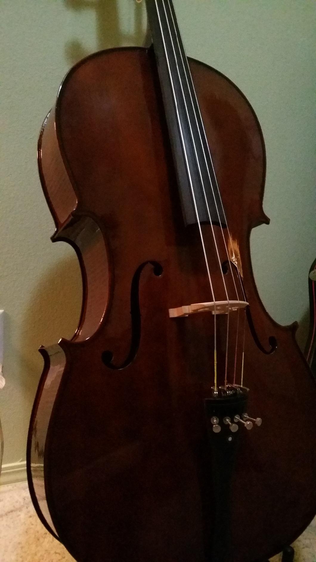 Cecilio 4/4 Full Size Cello, Beginner Cello 4/4, Acoustic Cello Set with Portable Bag, Bow, Rosin, Stand, String Musical Instruments for School Orchestras, Performances customer photo 2