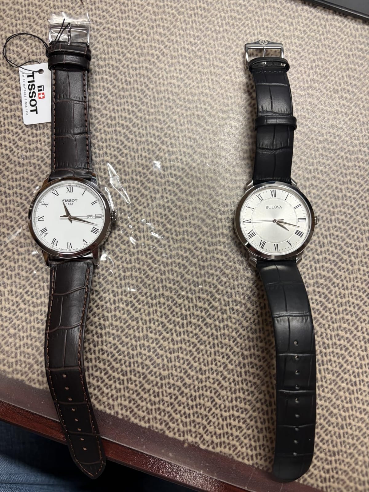 Bulova Men's Classic 3-Hand Quartz Black Leather Strap Watch, Roman Numeral Markers, 41mm customer photo 1