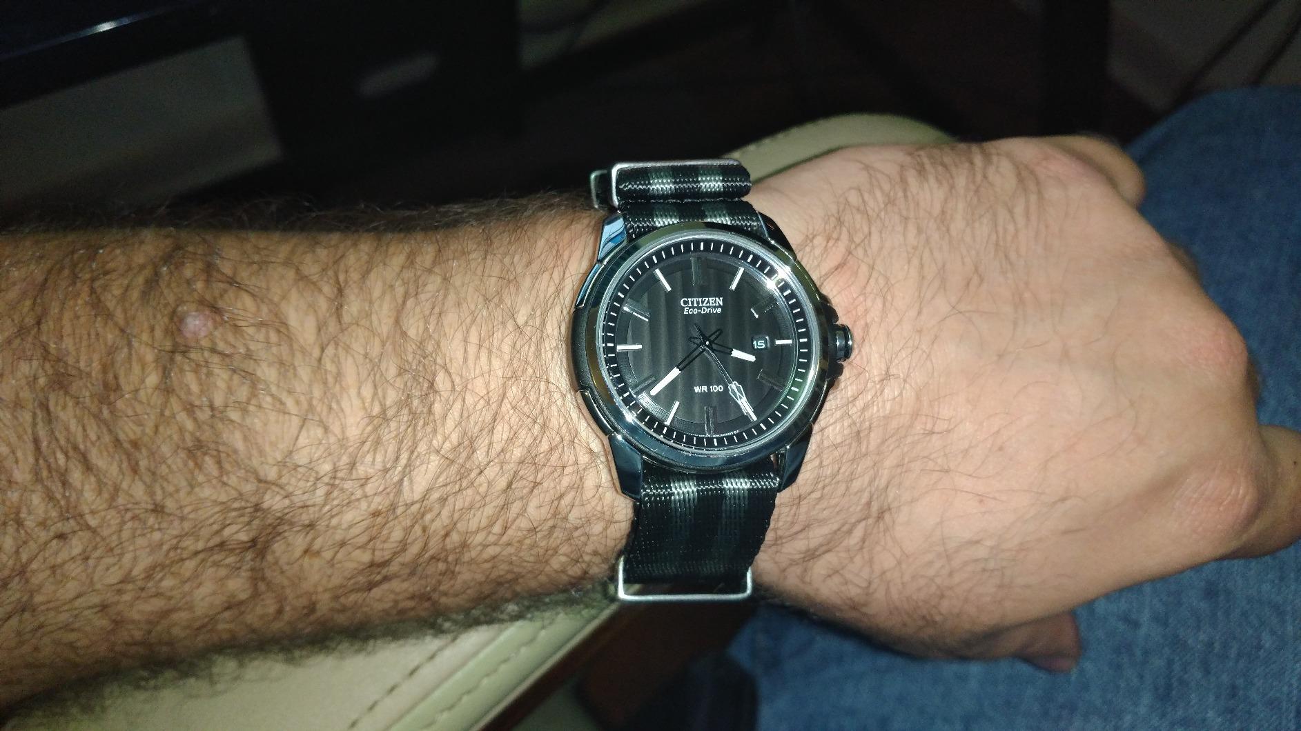 Citizen Eco-Drive Weekender Mens Watch, Stainless Steel with Polyurethane Strap customer photo 2