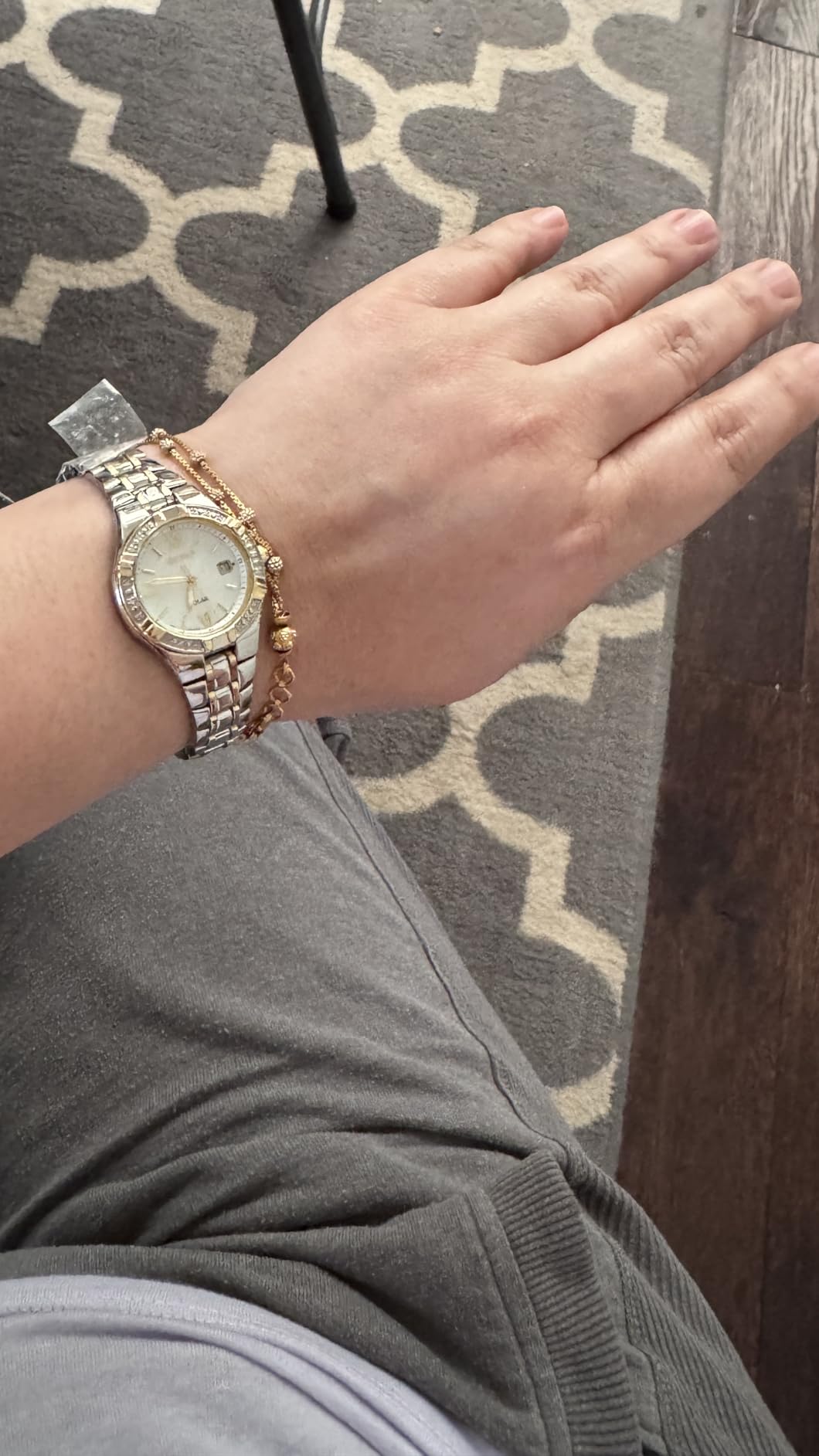 SEIKO SUT068 Watch for Women - Diamond Collection - with 18 Diamond Accents, Solar Power, Mother-of-Pearl Dial, Two-Tone Gold Stainless Steel Case & Bracelet, and Water-Resistant to 50m customer photo 1