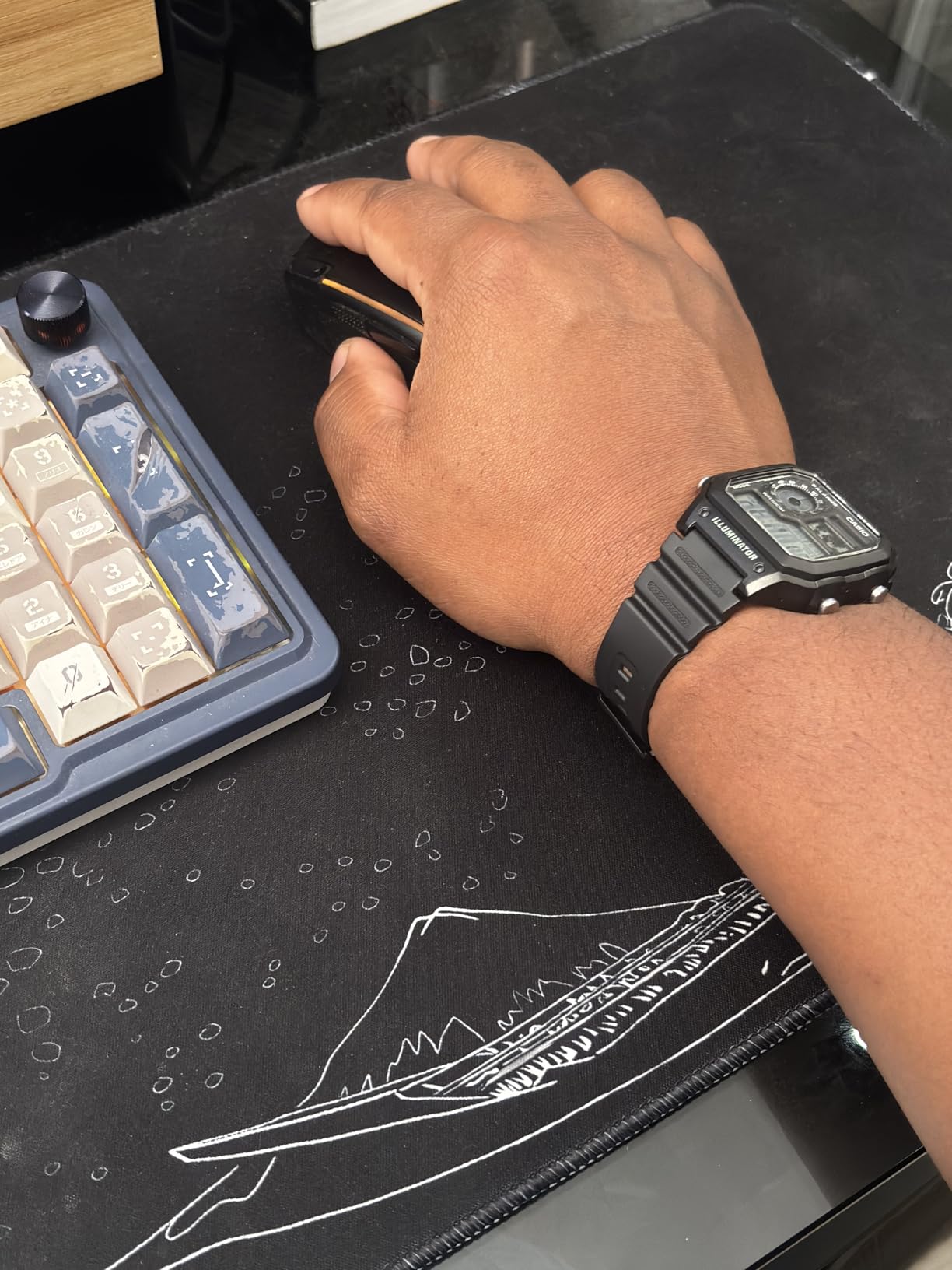 Casio AE1200WH Series | Men’s Digital Watch | 100M WR | Multi Alarms | 100 SEC Stopwatch | Countdown Timer | World Map for World Time | LED Light | LC Analog Display | 10 Year Battery customer photo 1