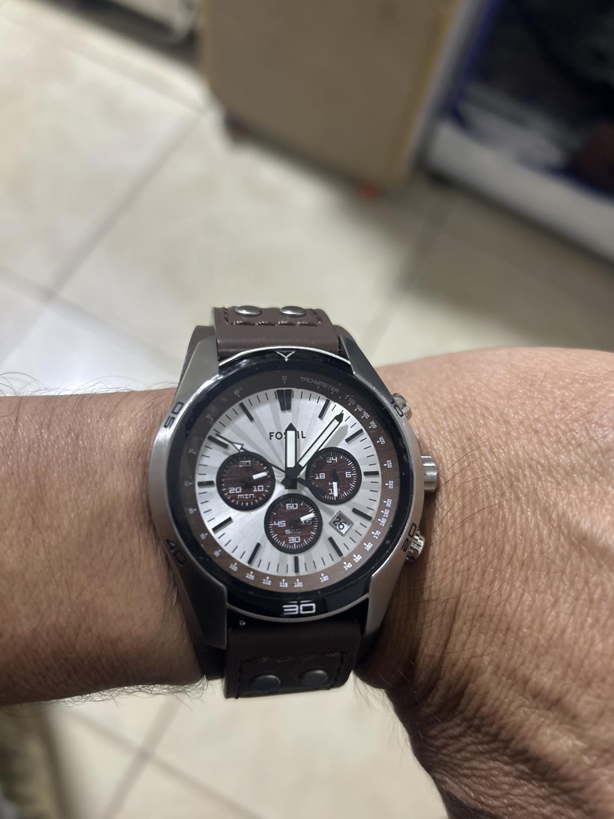 Fossil Coachman Quartz Chronograph Leather Watch for Men customer photo 2