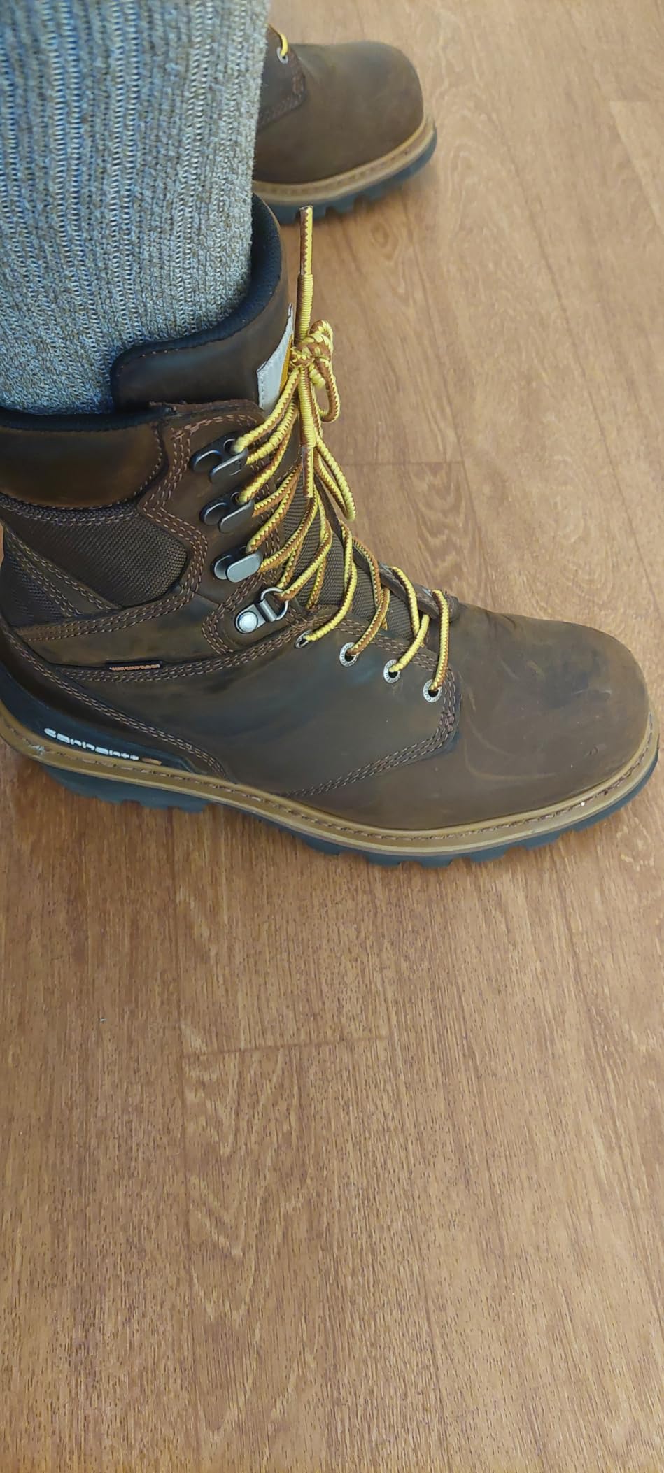 Carhartt 8” Waterproof Leather Logger Boot – Composite Toe Work Boots for Men with Goodyear Welt, Slip-Resistant Outsole, EH Rated customer photo 1