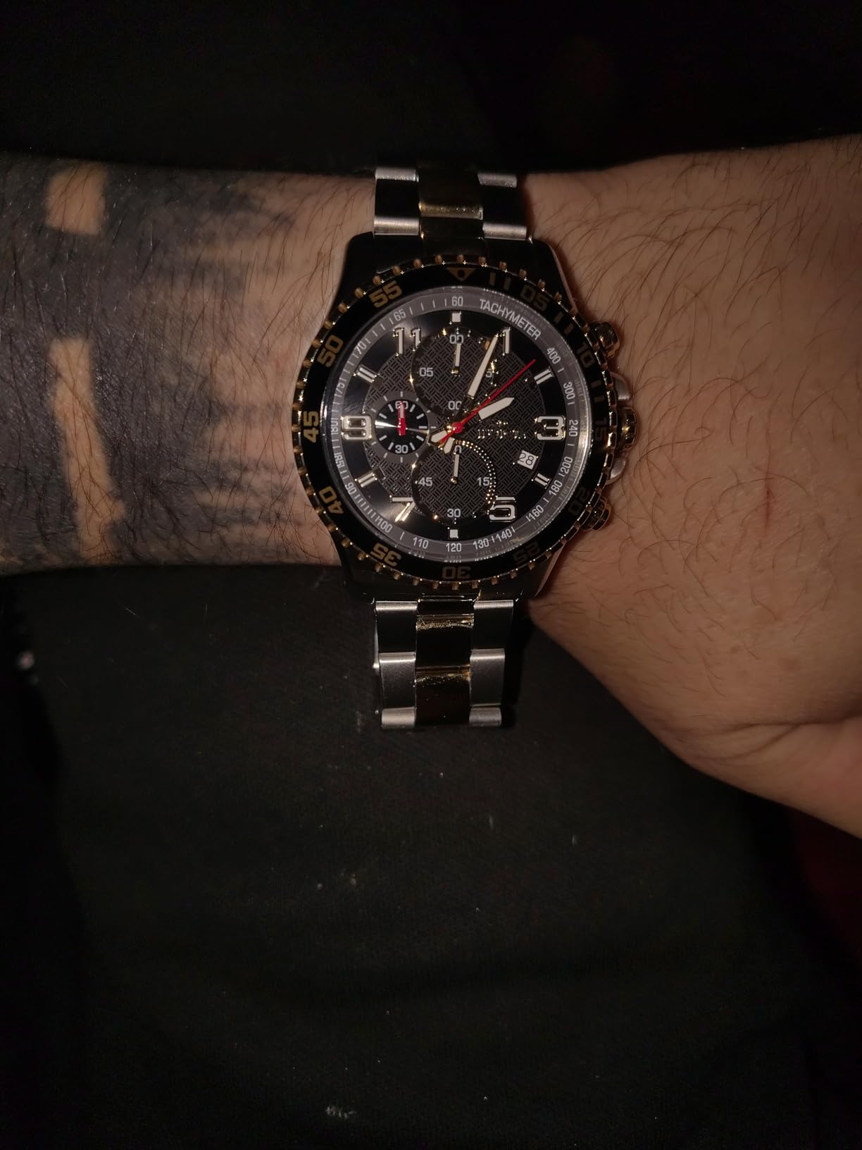 Invicta Men's Specialty Chronograph Textured Dial Stainless Steel Watch customer photo 2