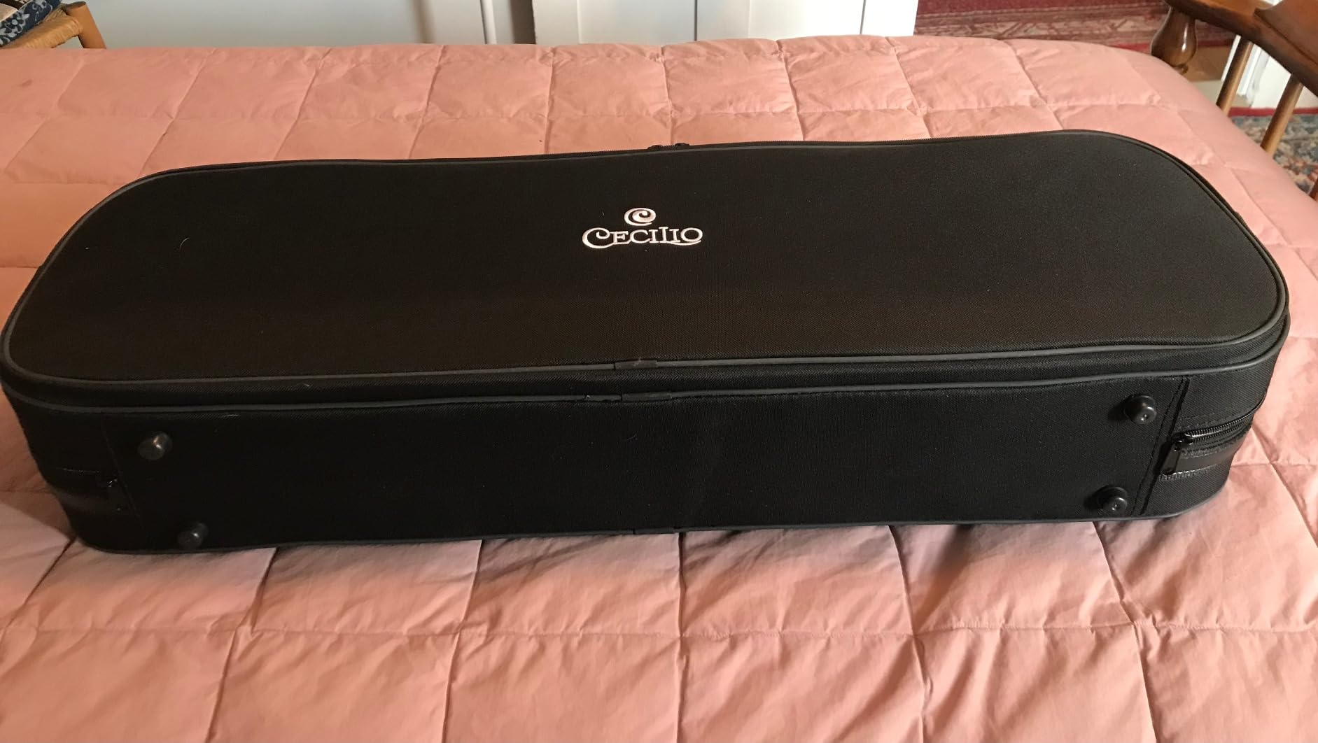 Cecilio Violin 4/4 Full Size Kit Hand Oil Rub Highly Flamed 1-Piece Back Solidwood Violin with Premium Strings, Size 4/4 (Full Size) customer photo 1