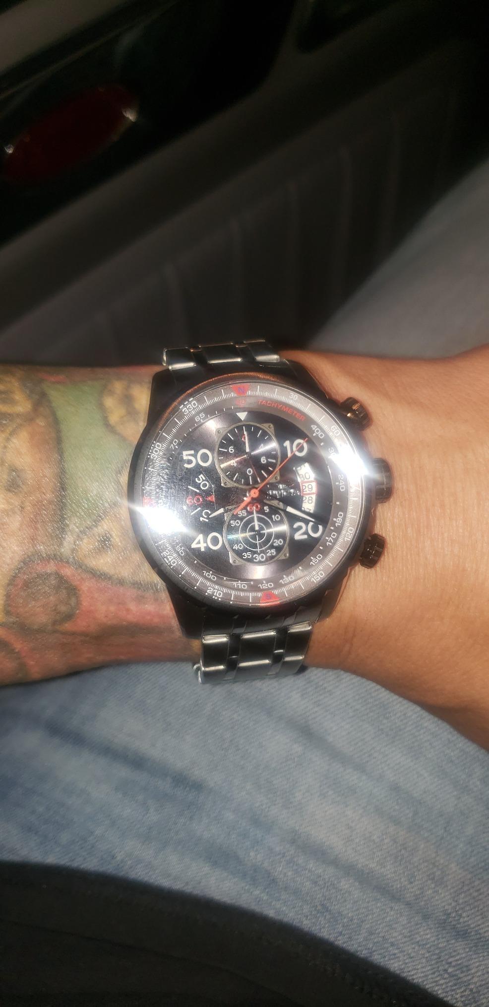 Invicta Men's Aviator Analog Display Japanese Quartz Silver Watch, Gold, Black (Model: 12704, 28898, 28899) customer photo 2