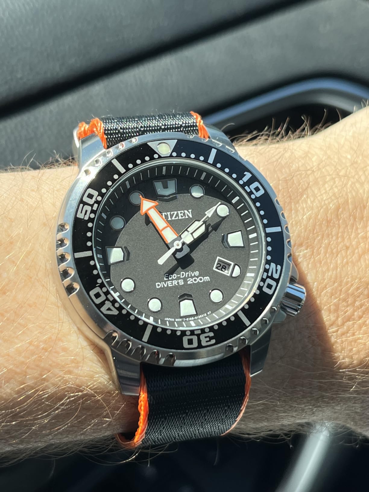 CITIZEN Promaster Dive Eco-Drive Watch, 3-Hand Date, ISO Certified, Luminous Hands and Markers, Rotating Bezel customer photo 2