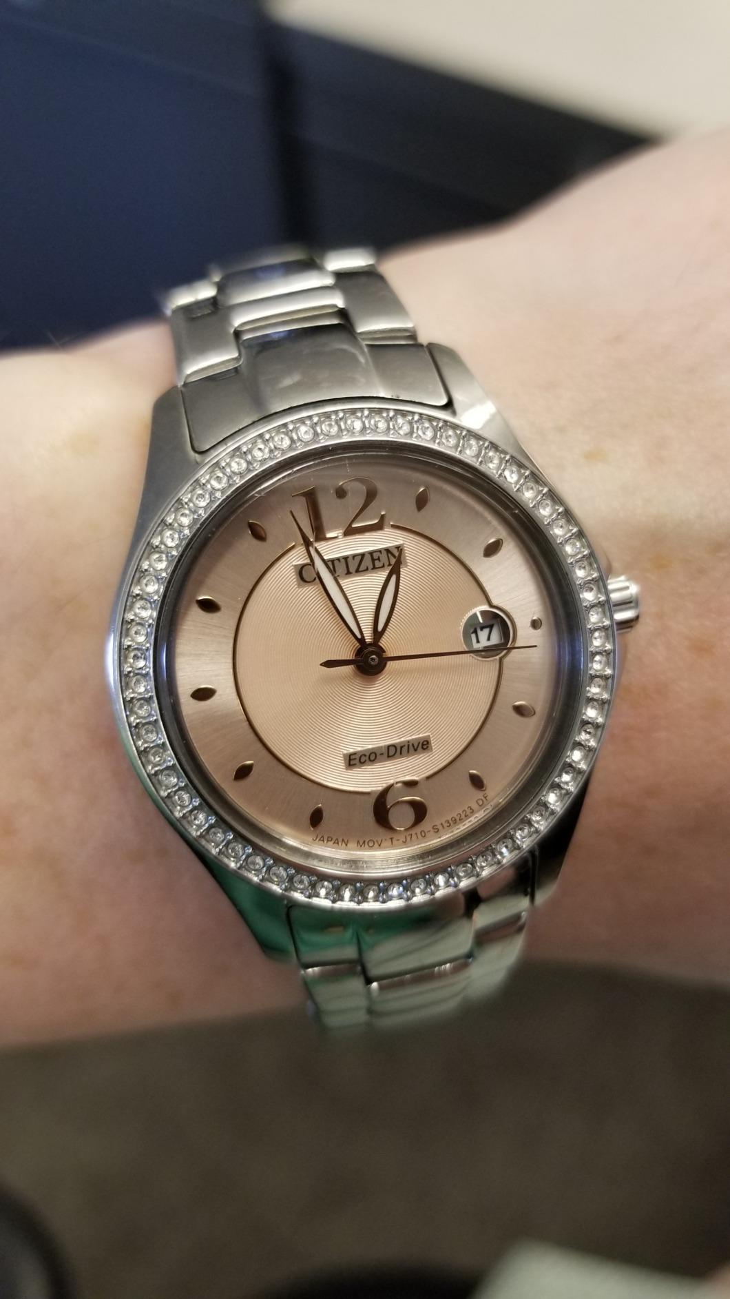Citizen Women's Eco-Drive Dress Classic Crystal Watch in Stainless Steel customer photo 2