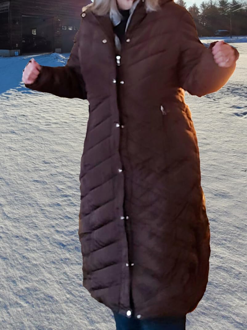 Madden Girl Womens Winter Jacket, Long Maxi Puffer Coat, Hooded Parka customer photo 1
