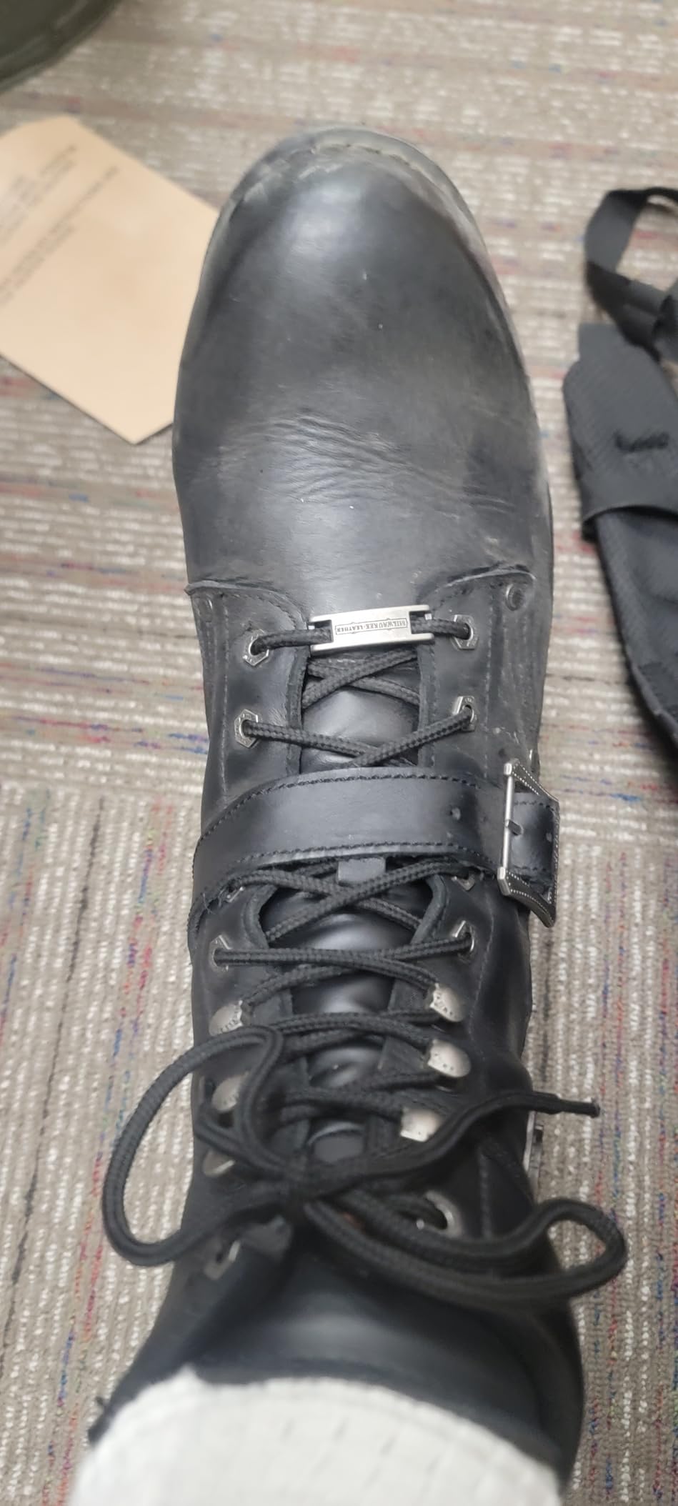 Milwaukee Leather Men's Black Leather Lace-Up Engineer Motorcycle Boots w/Buckles and Side Zipper MBM101-10.5 customer photo 1