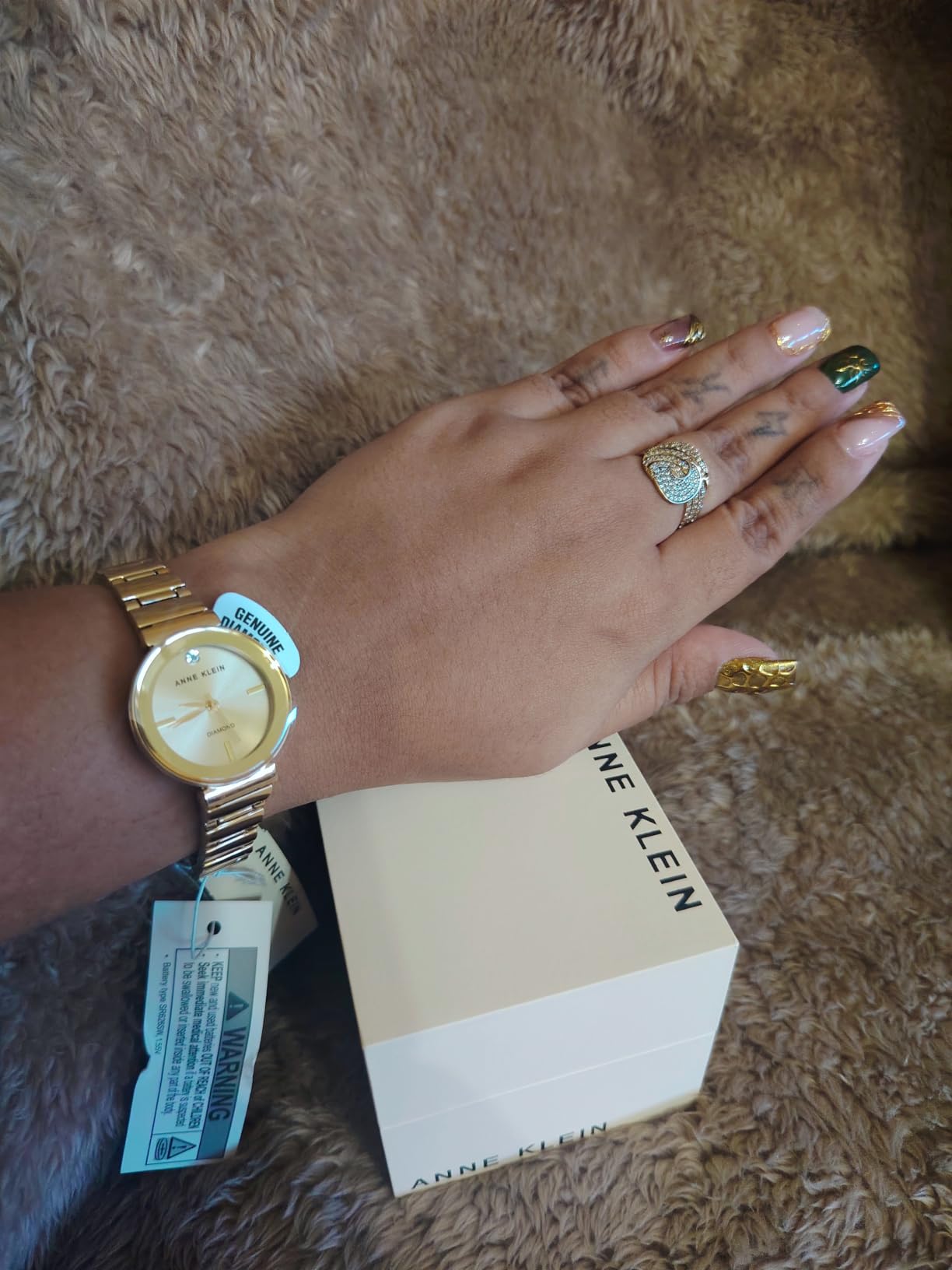 Anne Klein Women's Genuine Diamond Dial Bracelet Watch customer photo 1