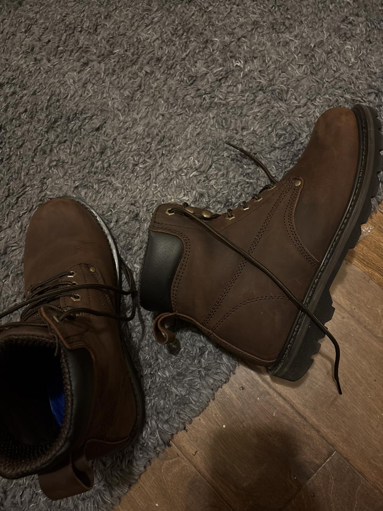 Work Boots for Men Soft Toe – 6inch Leather Boots for Construction Rubber Sole Working botas de trabajo para hombre, “Tank” Workboots customer photo 1